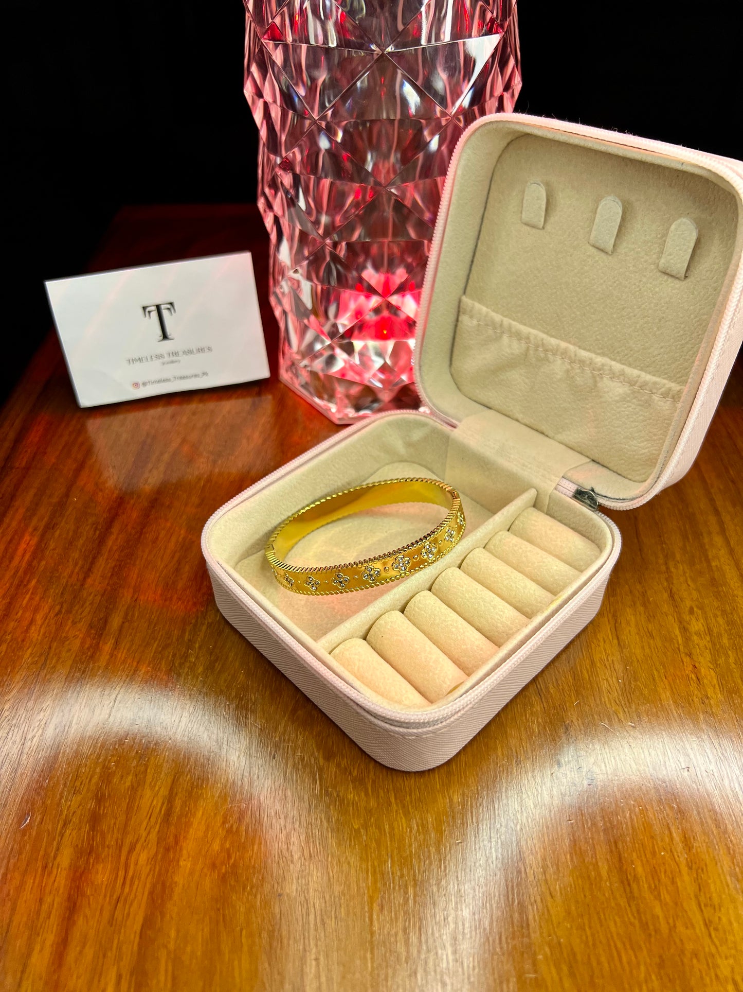 Premium Quality Stainless Steel 18k Golden Bloom Bangle