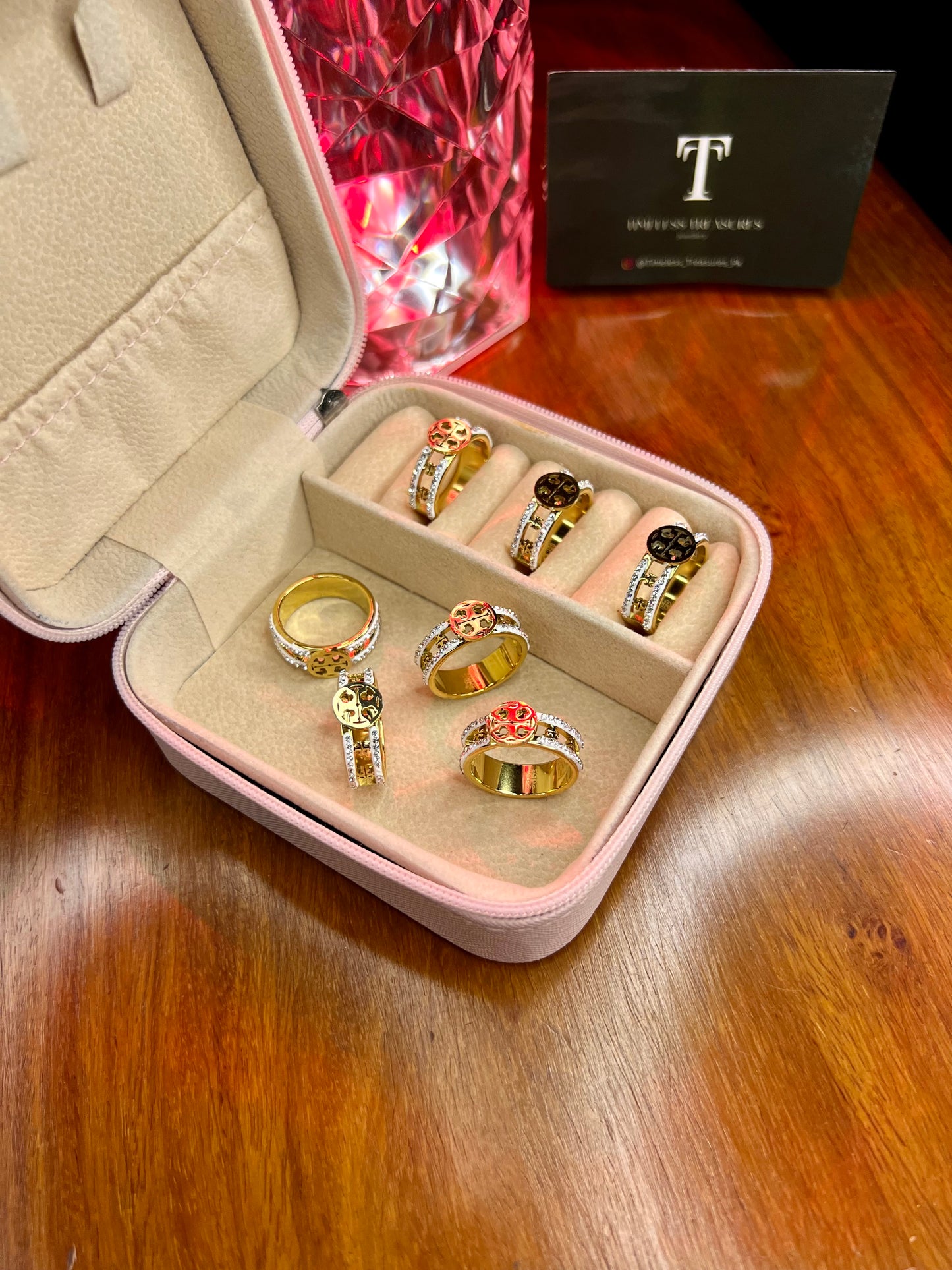 Premium Quality Stainless Steel 18k Tory Gold Ring