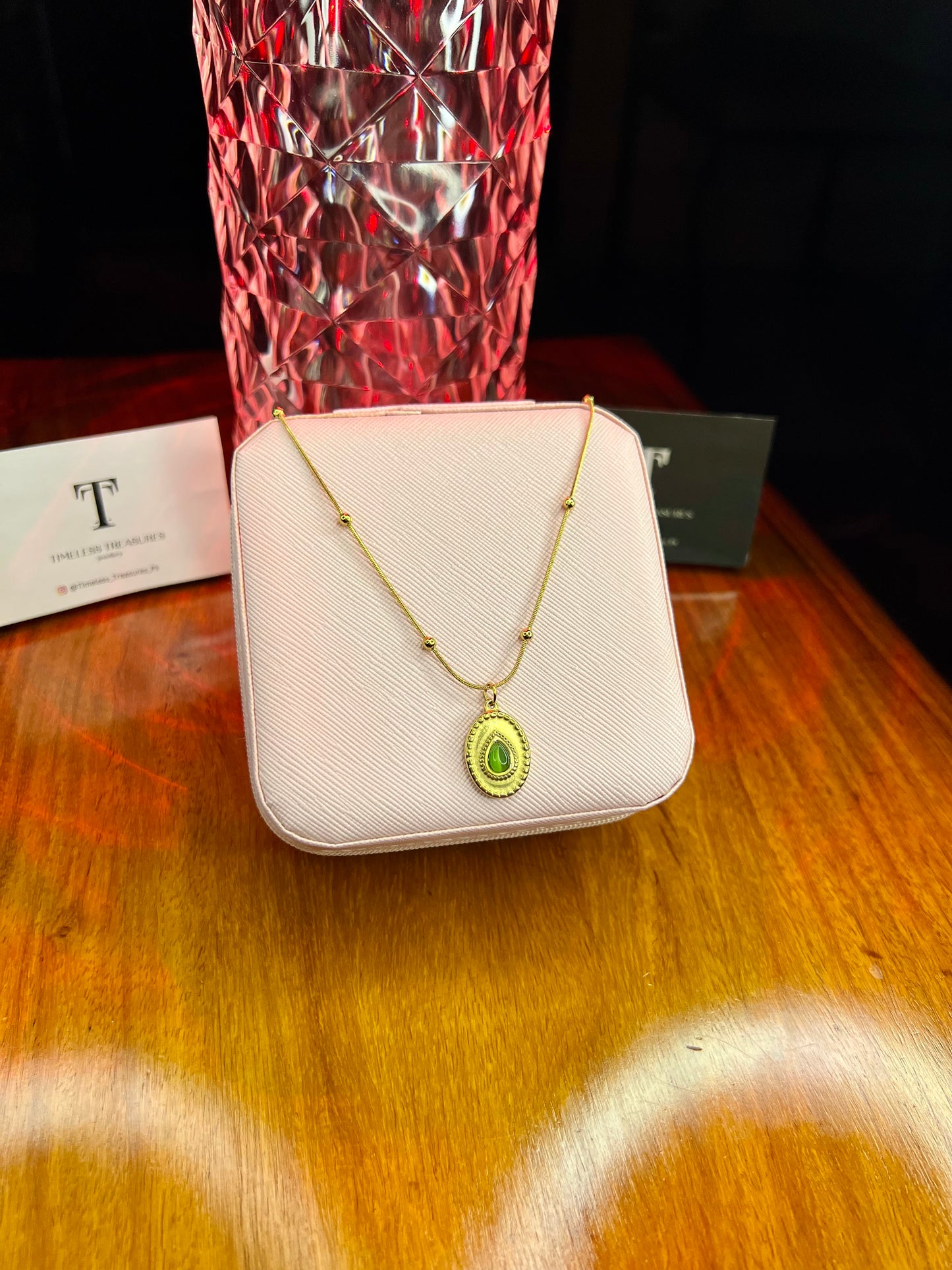 Premium Quality Stainless Steel 18k Golden Whisper Necklace