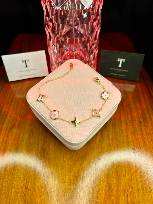 Premium Quality Stainless Steel 18k Floral Grace Bracelet