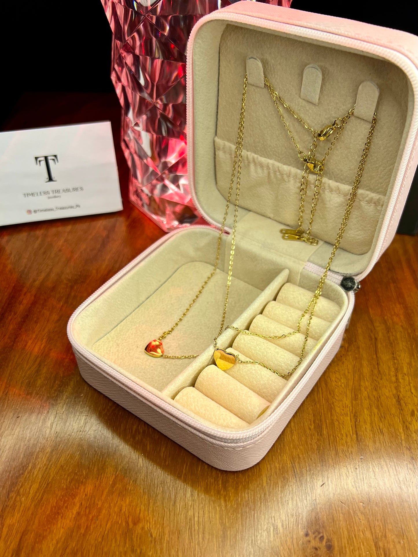 Premium Quality Stainless Steel 18k Golden Heart Necklace