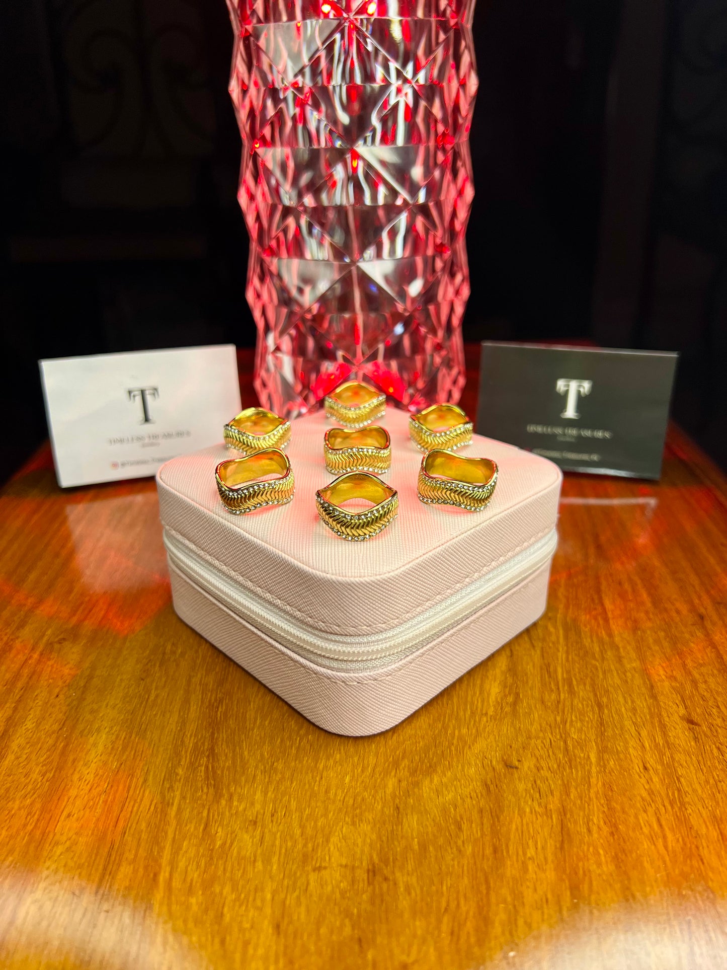 Premium Quality Stainless Steel 18k Golden Sparkle Band