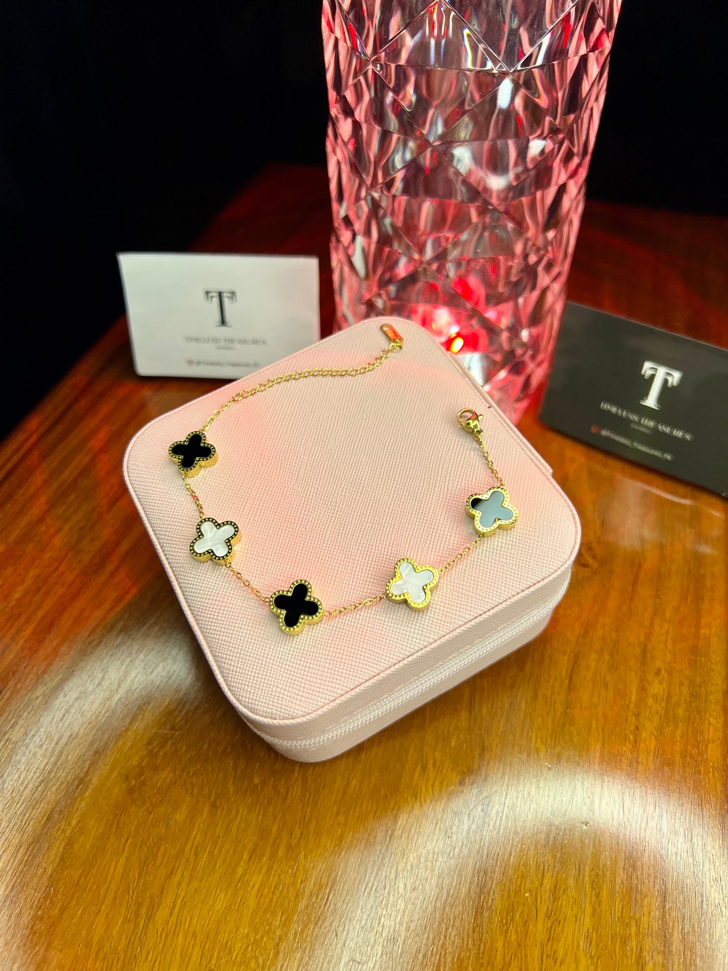 Premium Quality Stainless Steel 18k Double Side Cover Bracelet