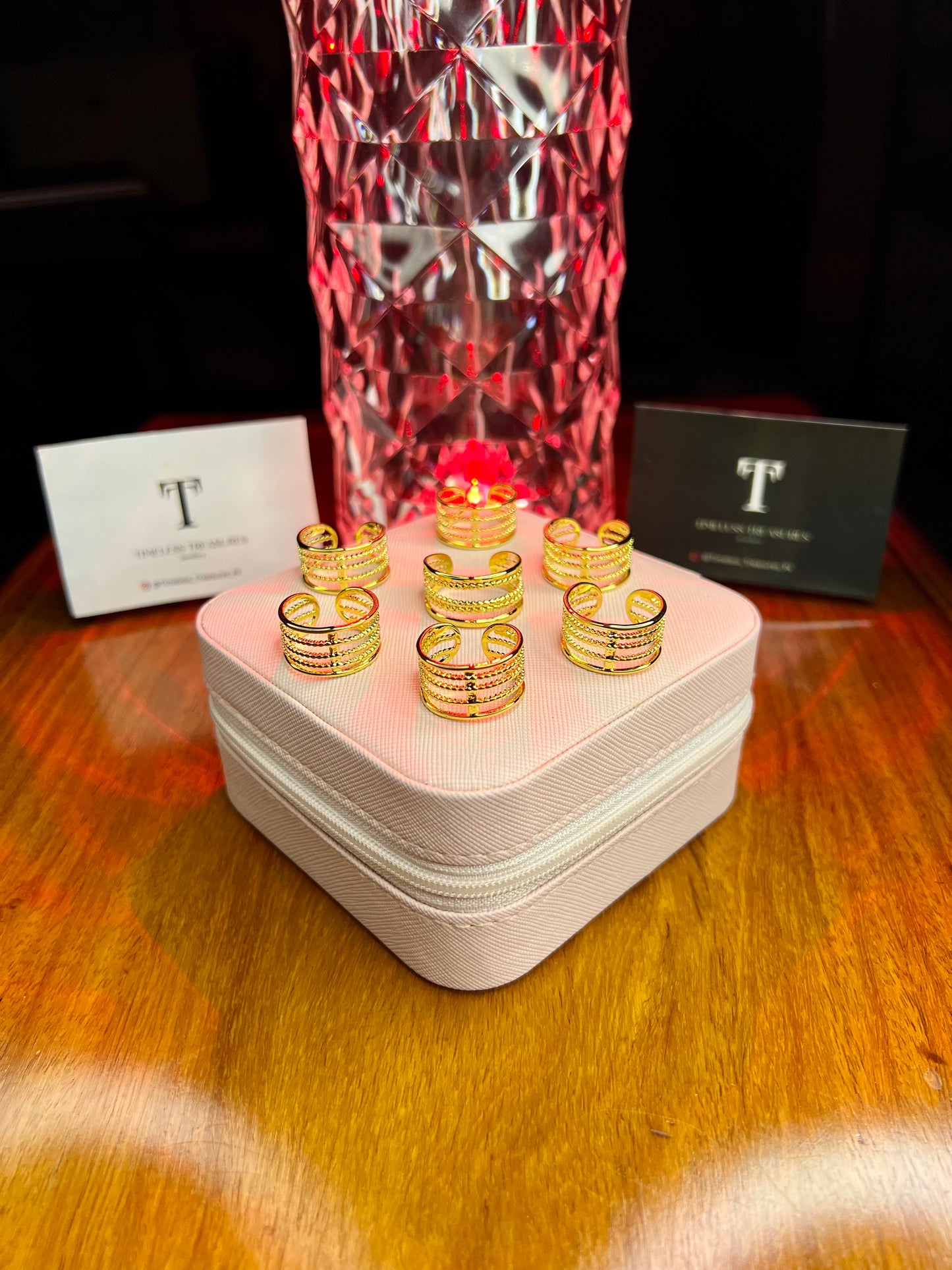 Premium Quality Stainless Steel 18k Triple Swirl Ring