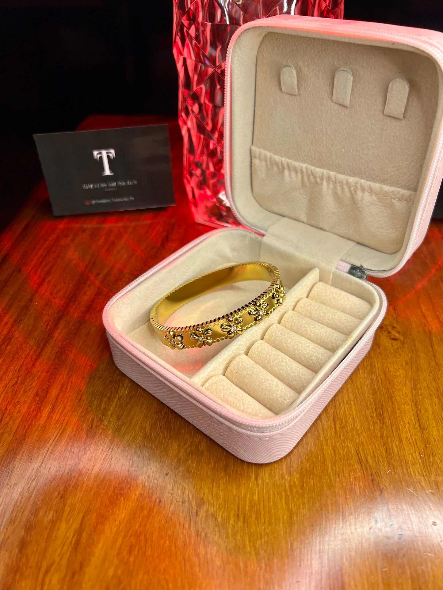 Premium Quality Stainless Steel 18k Marvelle Bloom Gold Cuff
