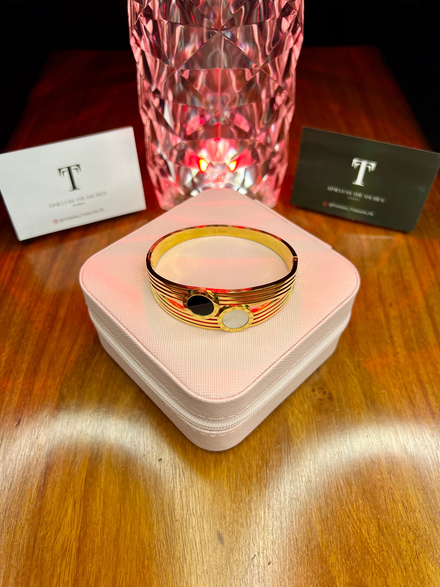 Premium Quality Stainless Steel 18k Double Roman Gold Handcuff