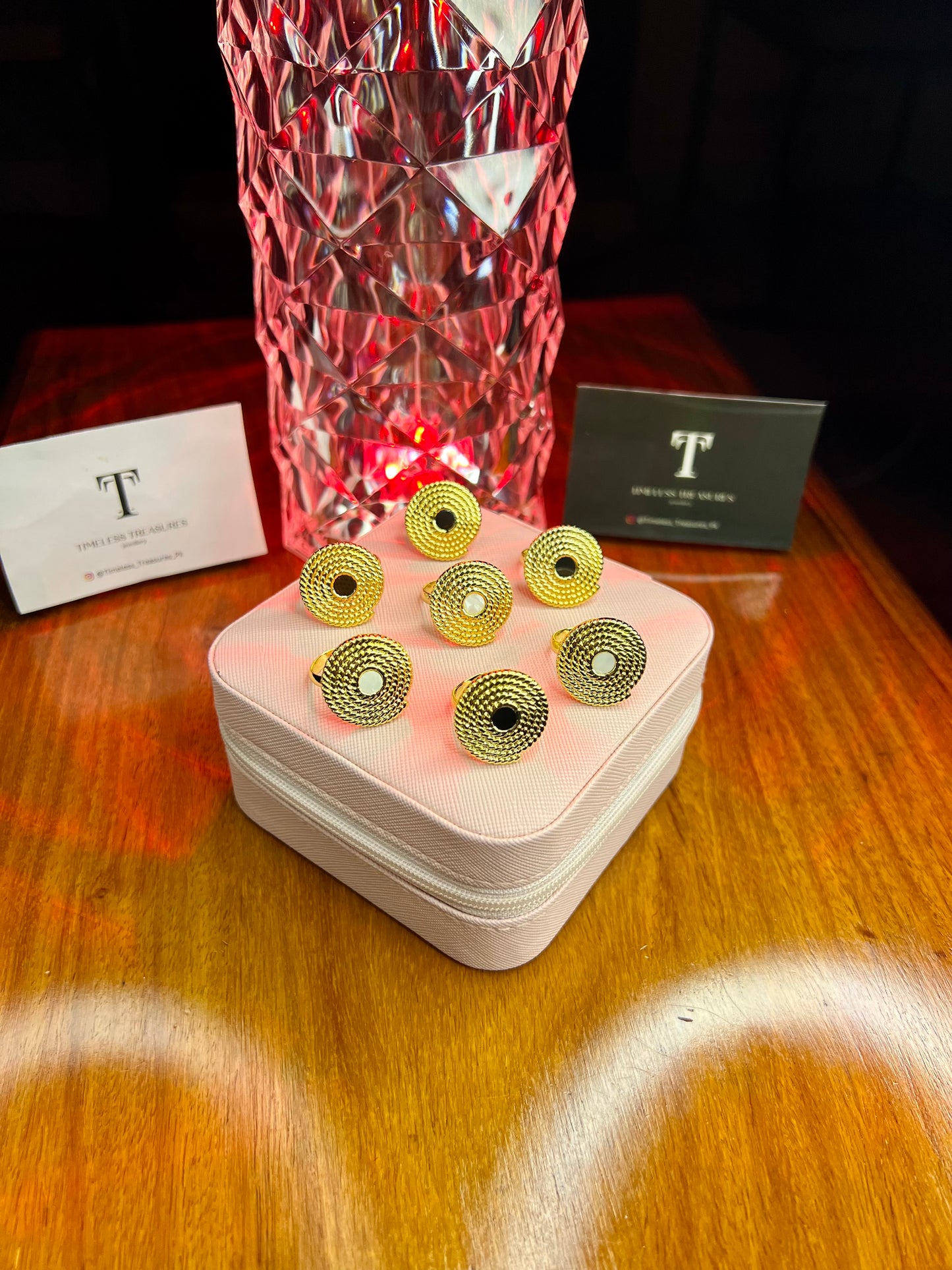 Premium Quality Stainless Steel 18k Solar Bloom Ring