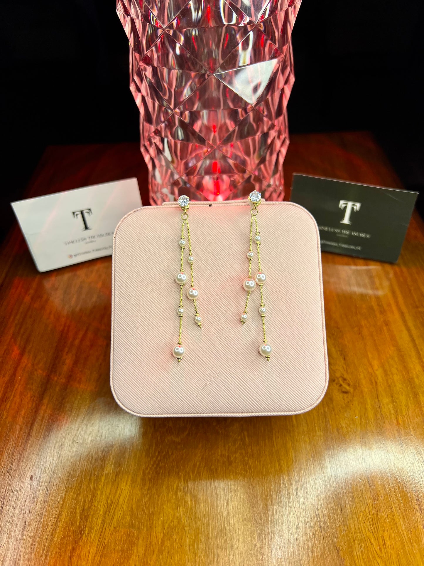 Premium Quality Stainless Steel 18k Pearl Drop Earrings