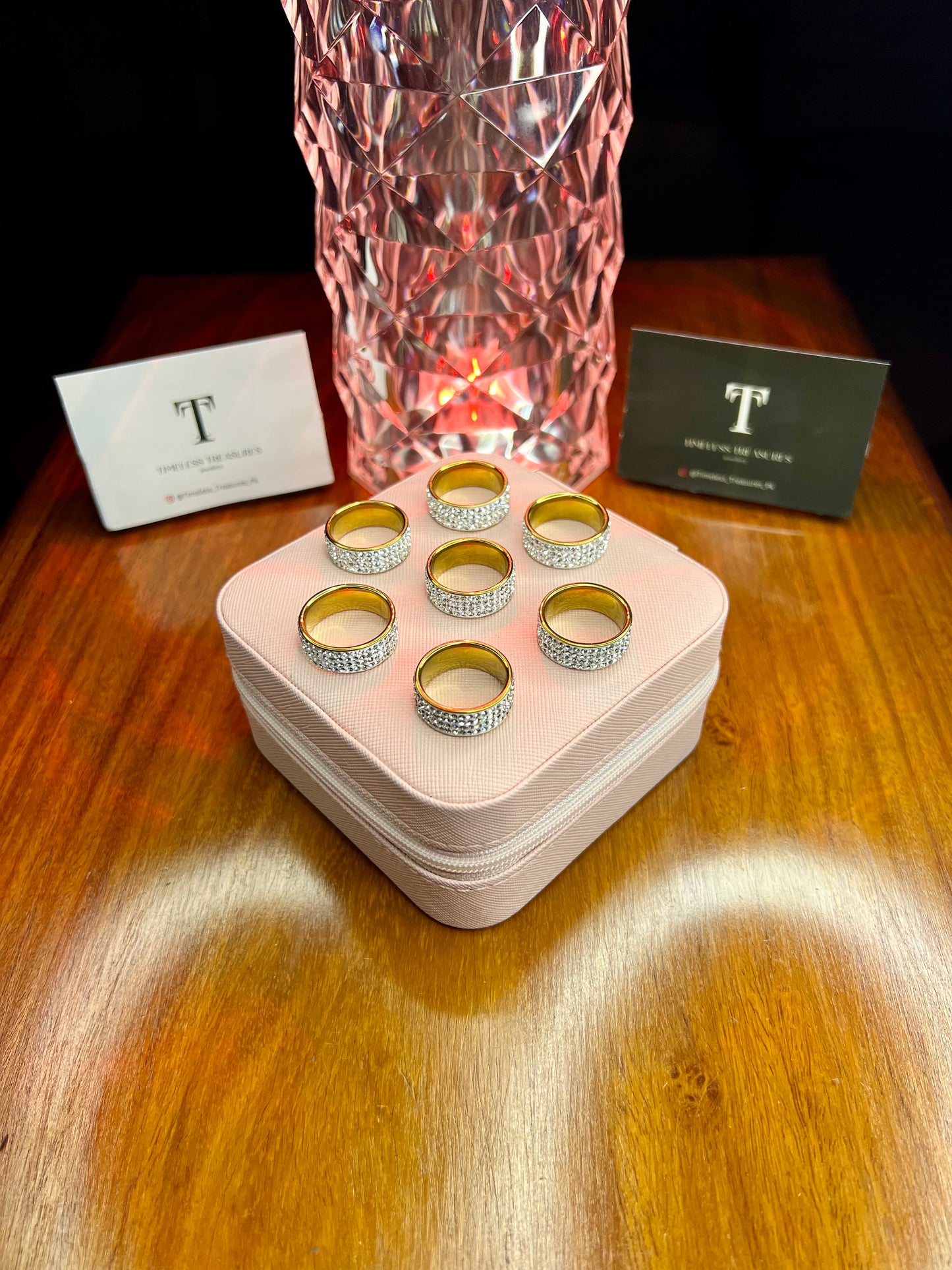 Premium Quality Stainless Steel 18k Zircon Ring