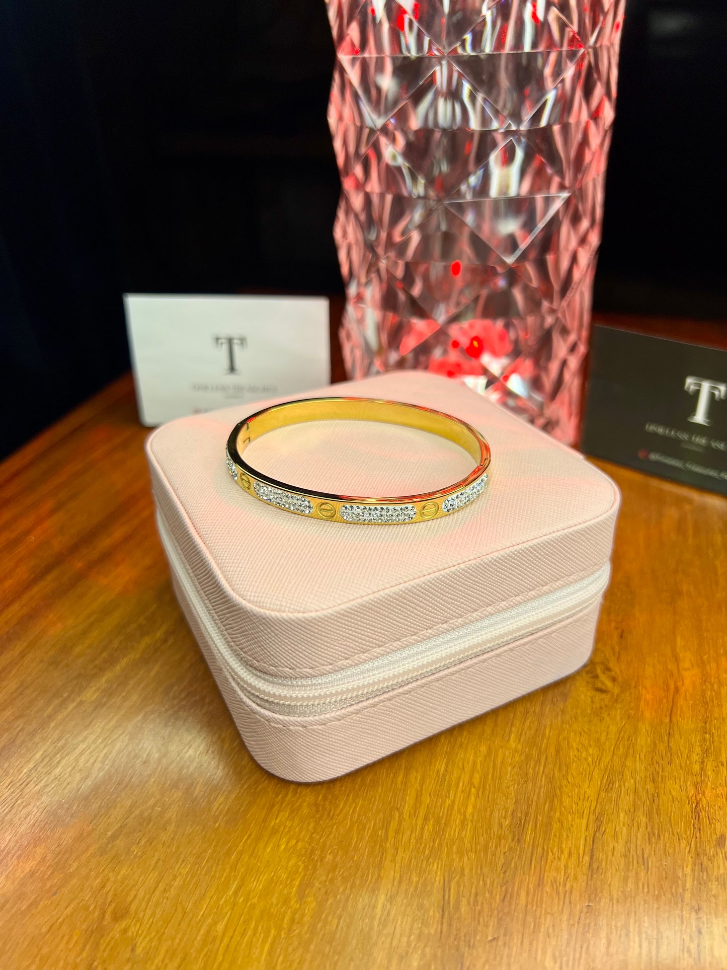 Premium Quality Stainless Steel 18k Cartier Luxury Zircon Handcuff