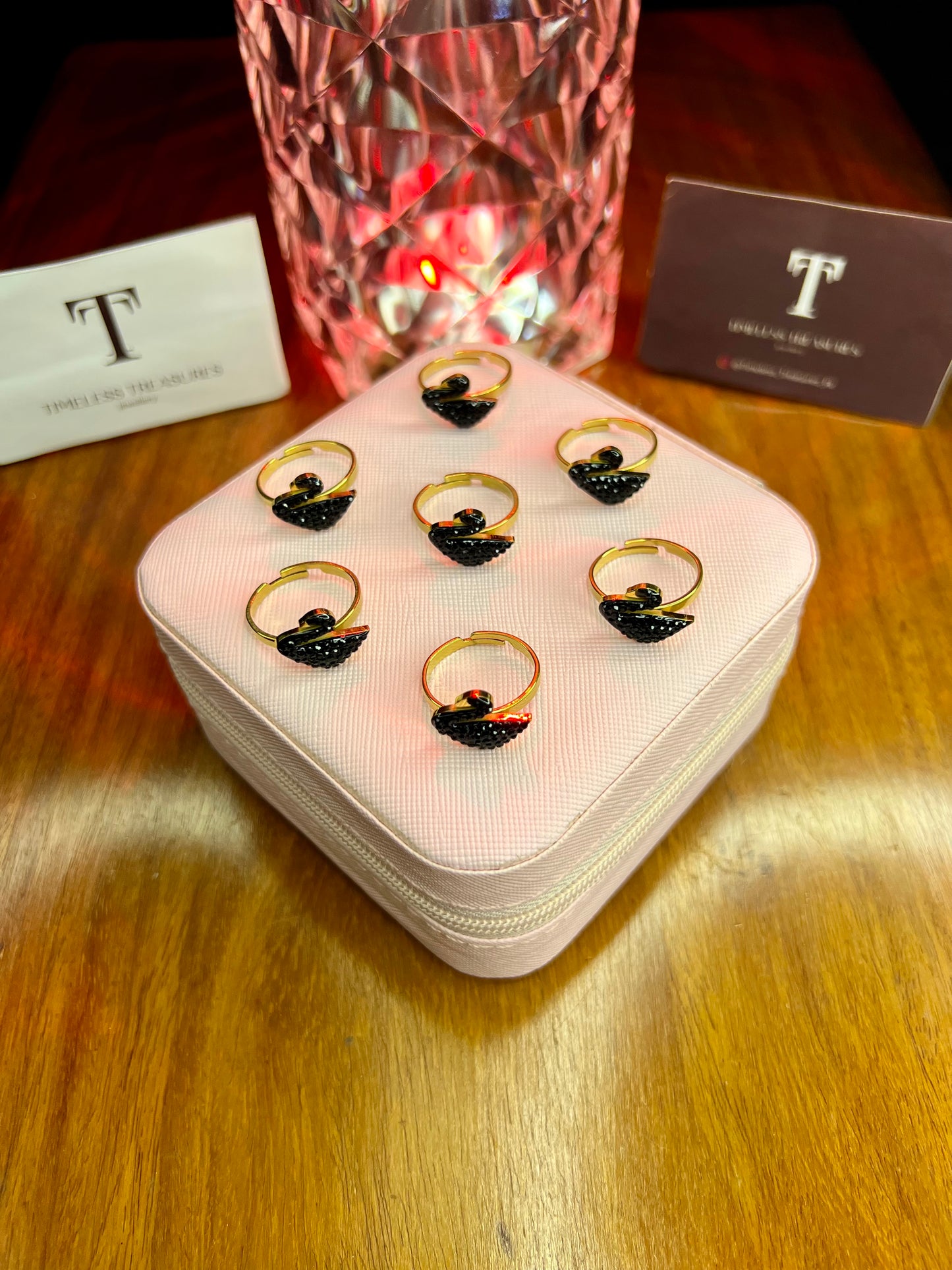 Premium Quality Stainless Steel 18k Swan Ring