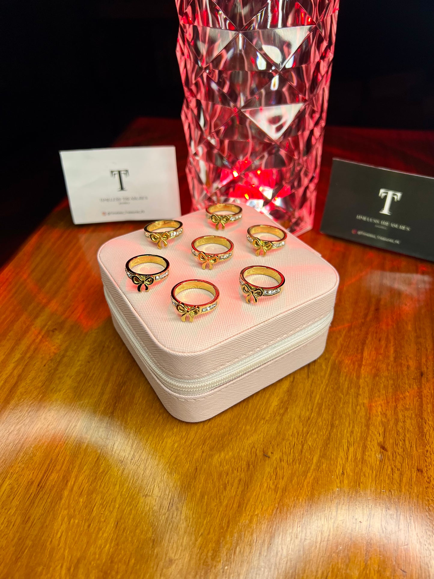 Premium Quality Stainless Steel 18k Gold Bow Ring