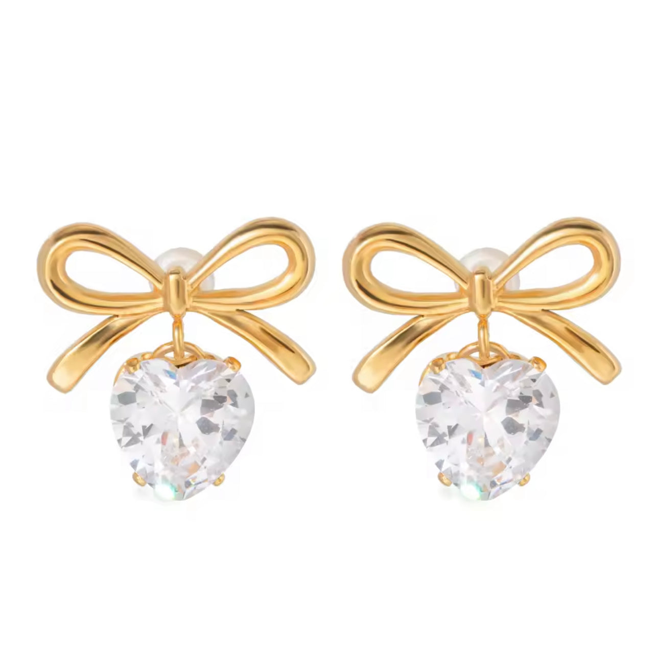 Premium Quality Stainless Steel 18k Lovelace Stone Earrings