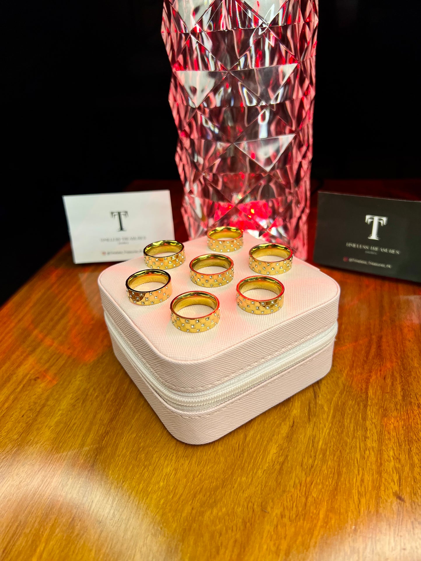 Premium Quality Stainless Steel 18k Dazzle Mist Gold Ring