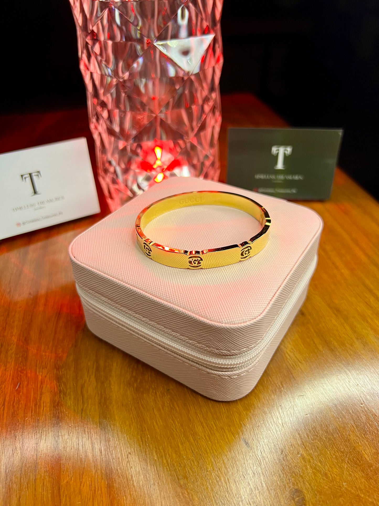 Premium Quality Stainless Steel 18k Gucci Gold Handcuff