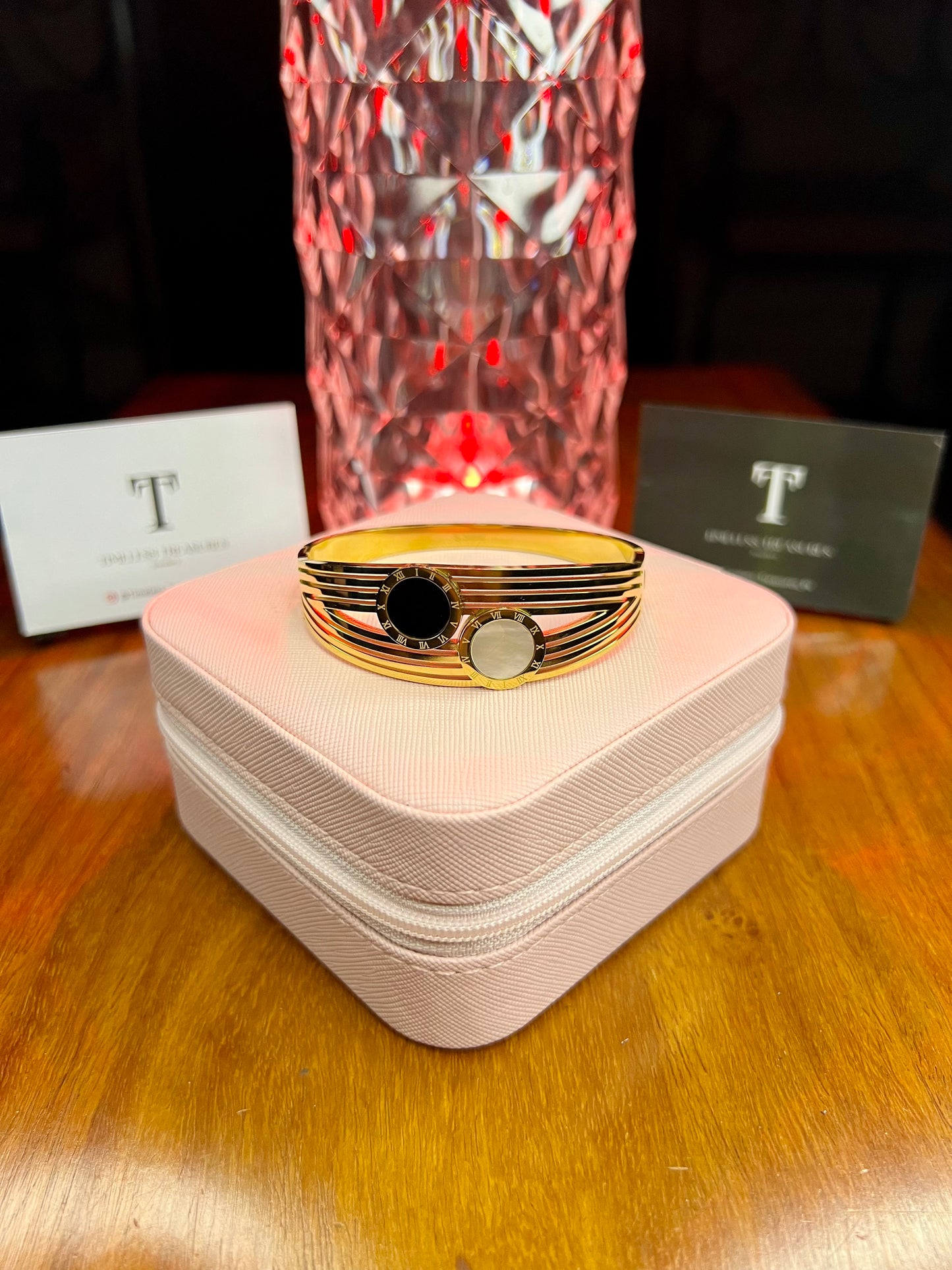 Premium Quality Stainless Steel 18k Double Roman Gold Handcuff