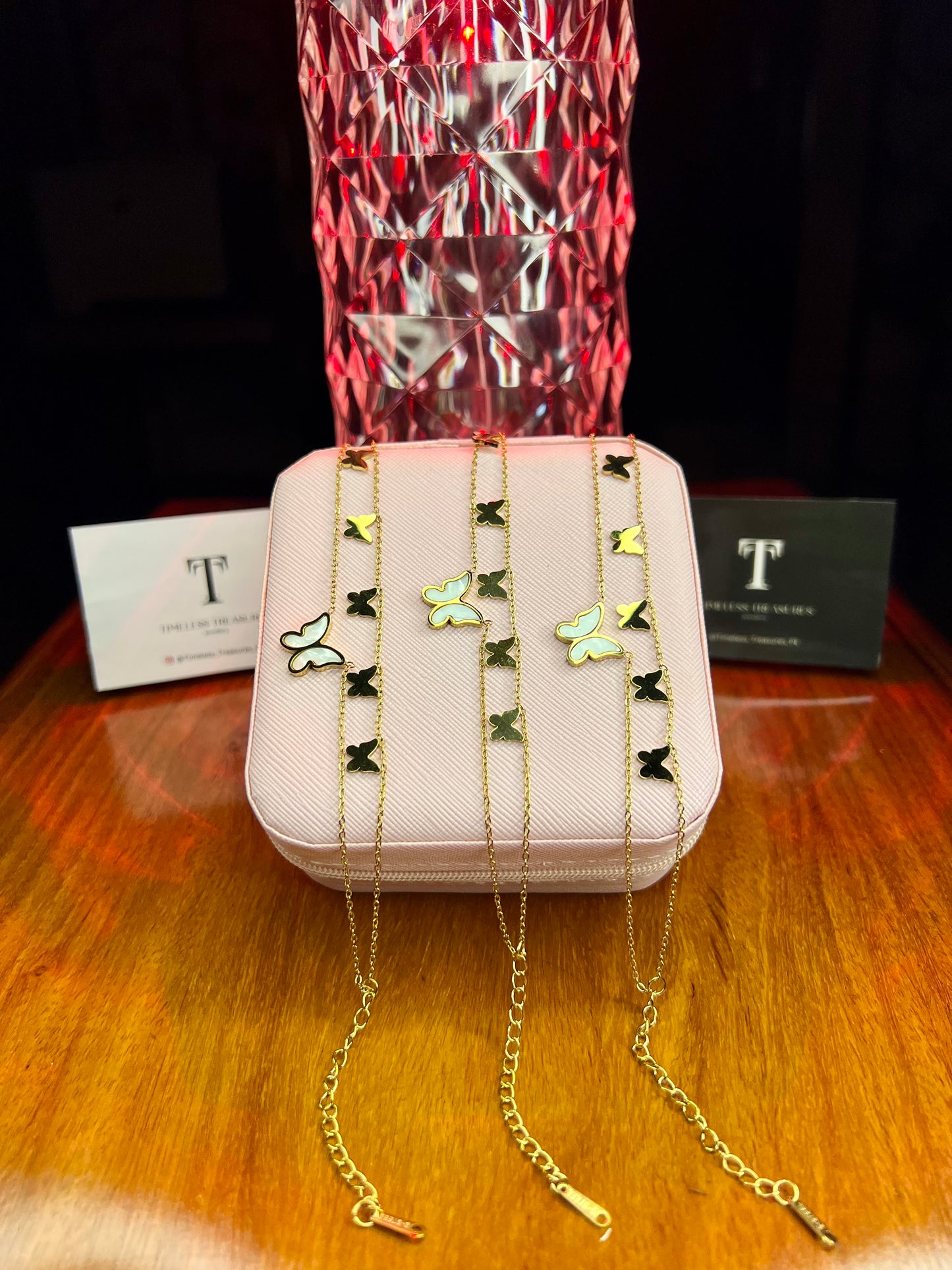 Premium Quality Stainless Steel 18k Butterfly Bloom Bracelet