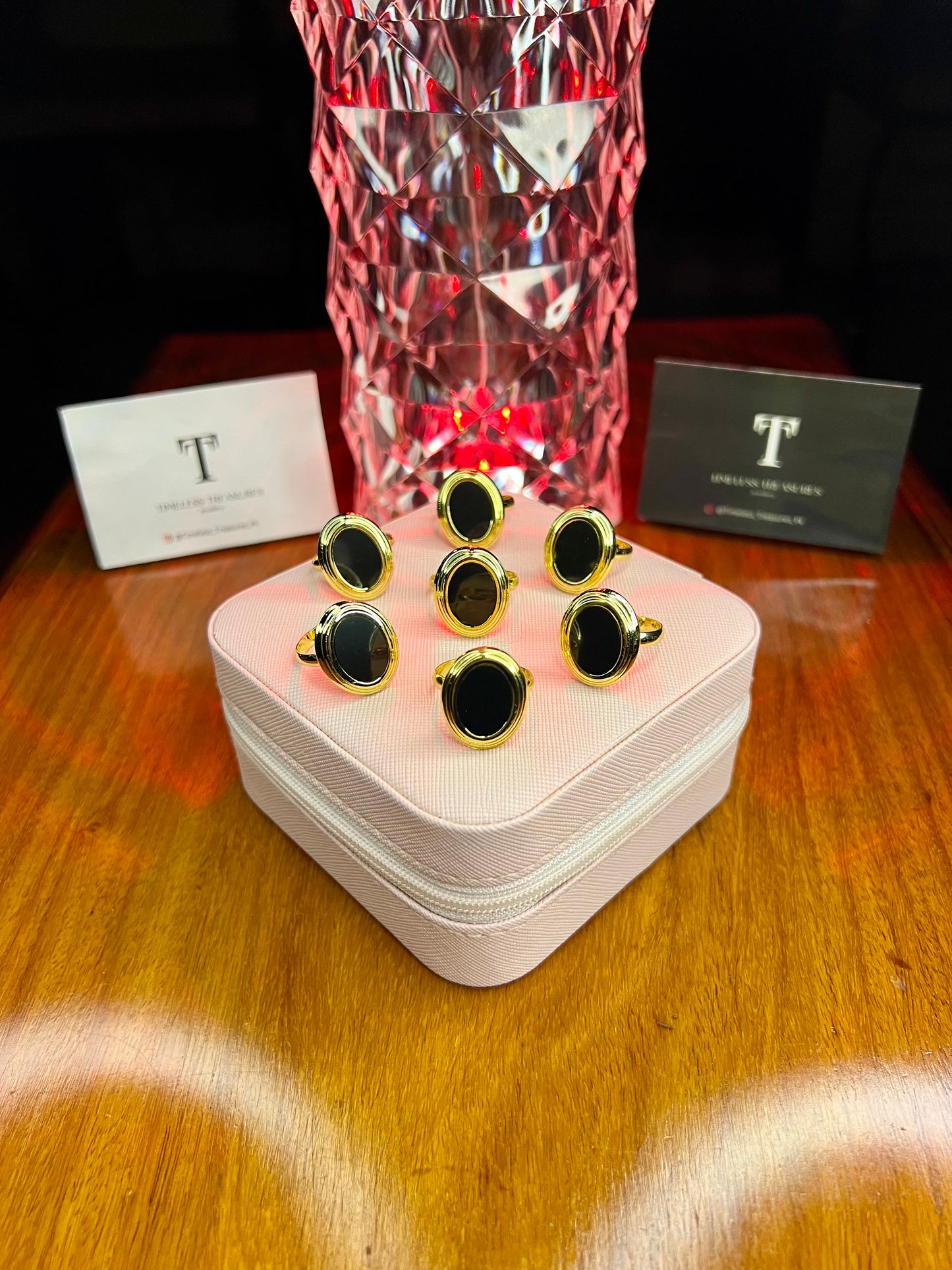 Premium Quality Stainless Steel 18k Noir Lumiere Ring