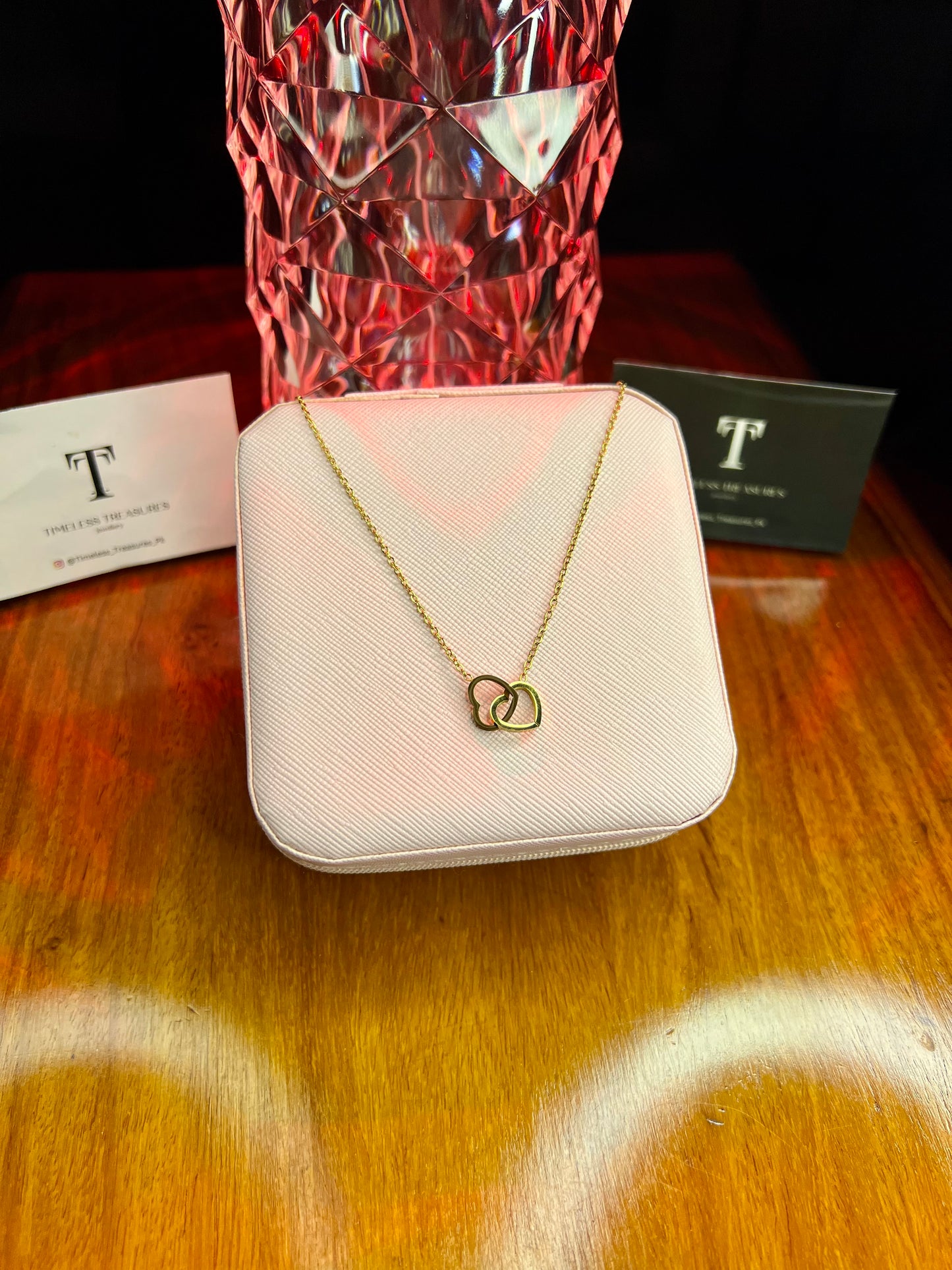 Premium Quality Stainless Steel 18k Love Heart Classic Necklace