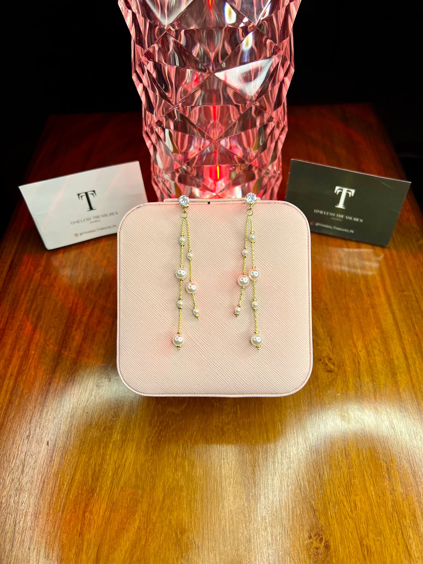 Premium Quality Stainless Steel 18k Pearl Drop Earrings