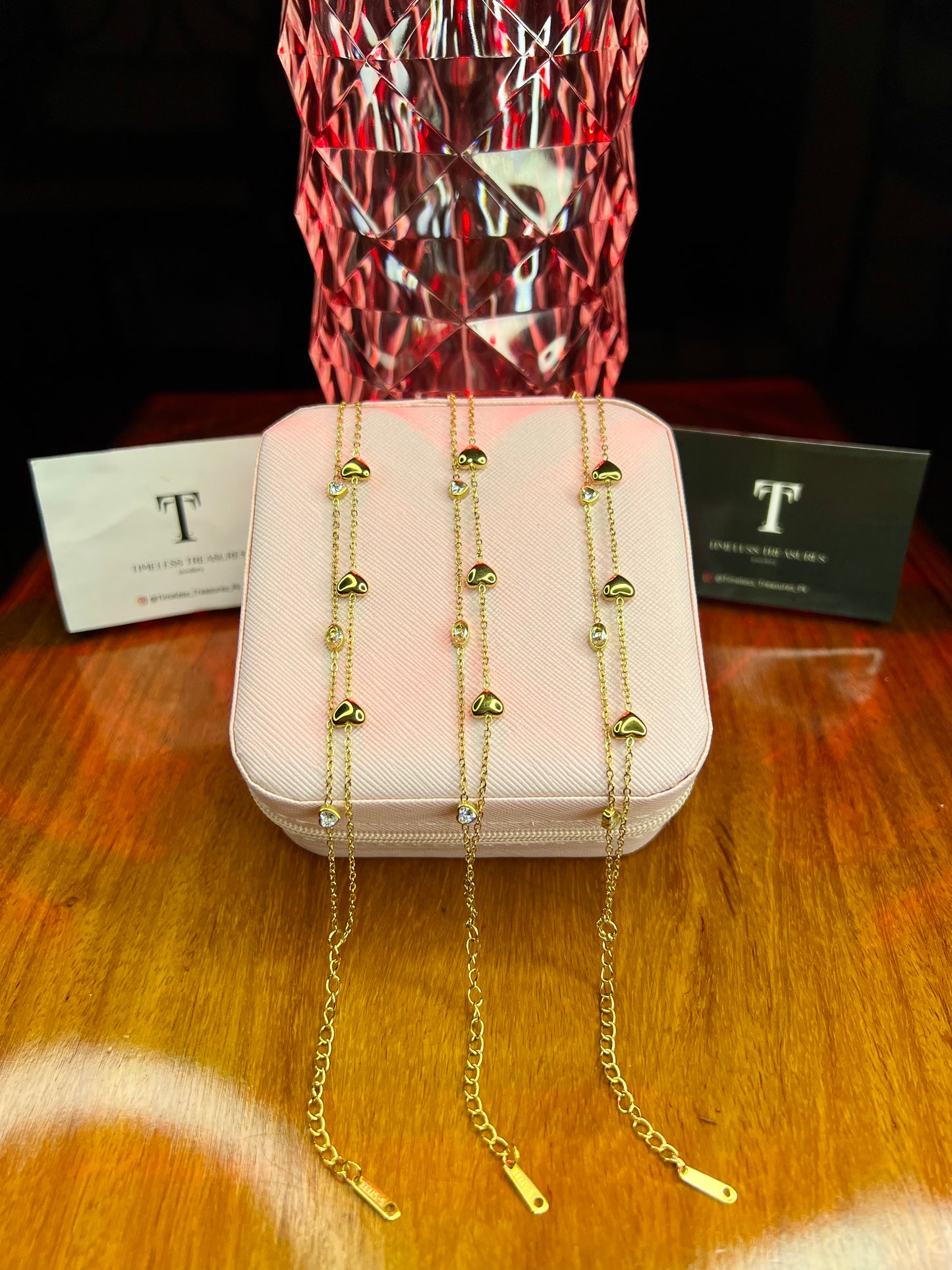 Premium Quality Stainless Steel 18k Celestial Heart Bracelet