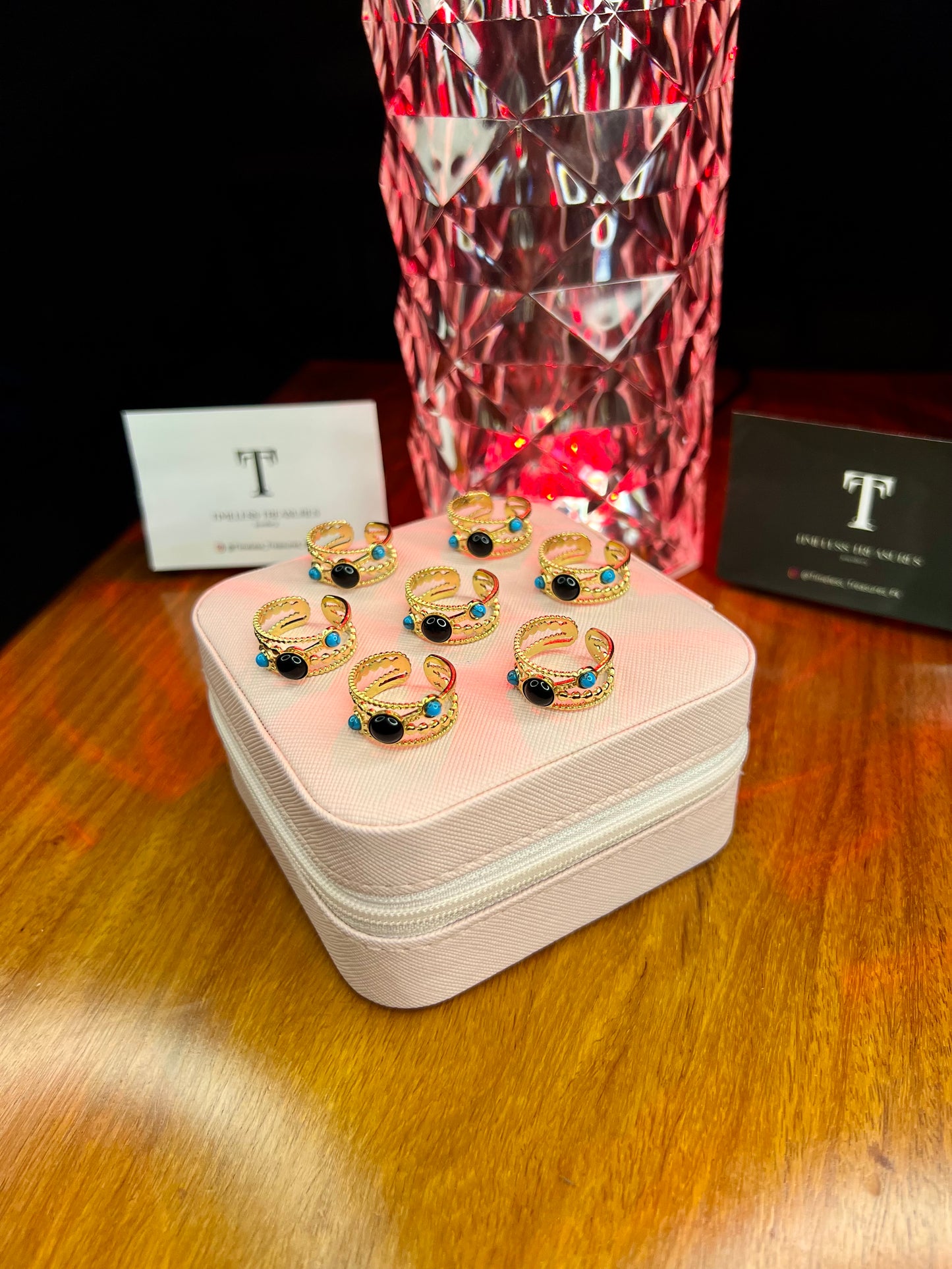 Premium Quality Stainless Steel 18k Duo Gleam Layered Gold Ring