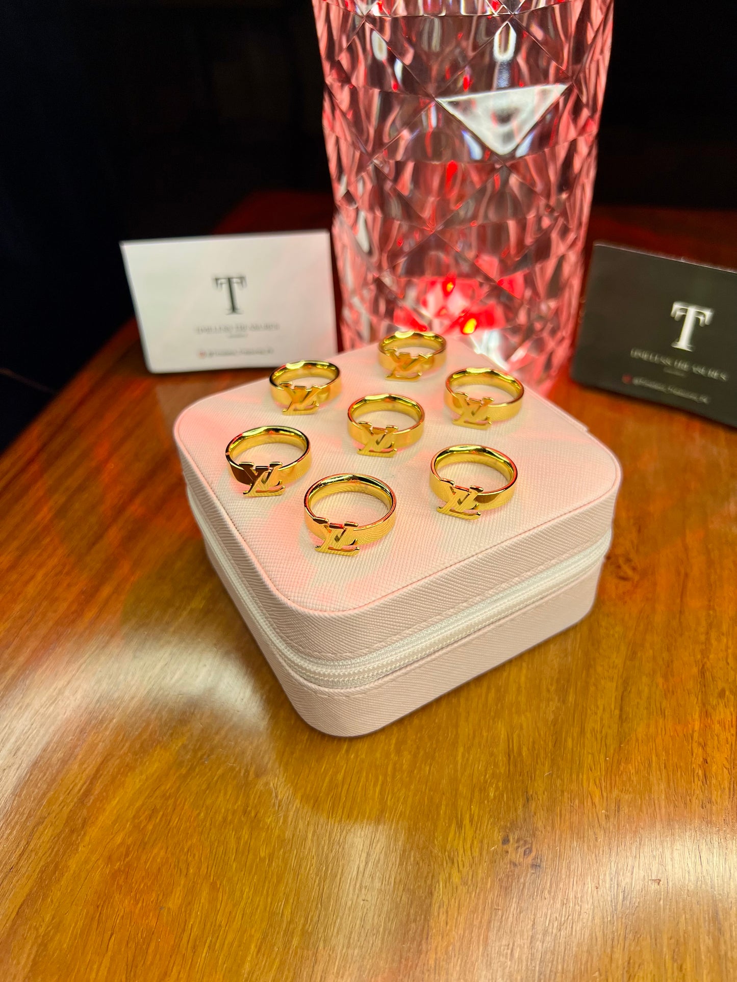 Premium Quality Stainless Steel 18k Lv Gold Ring