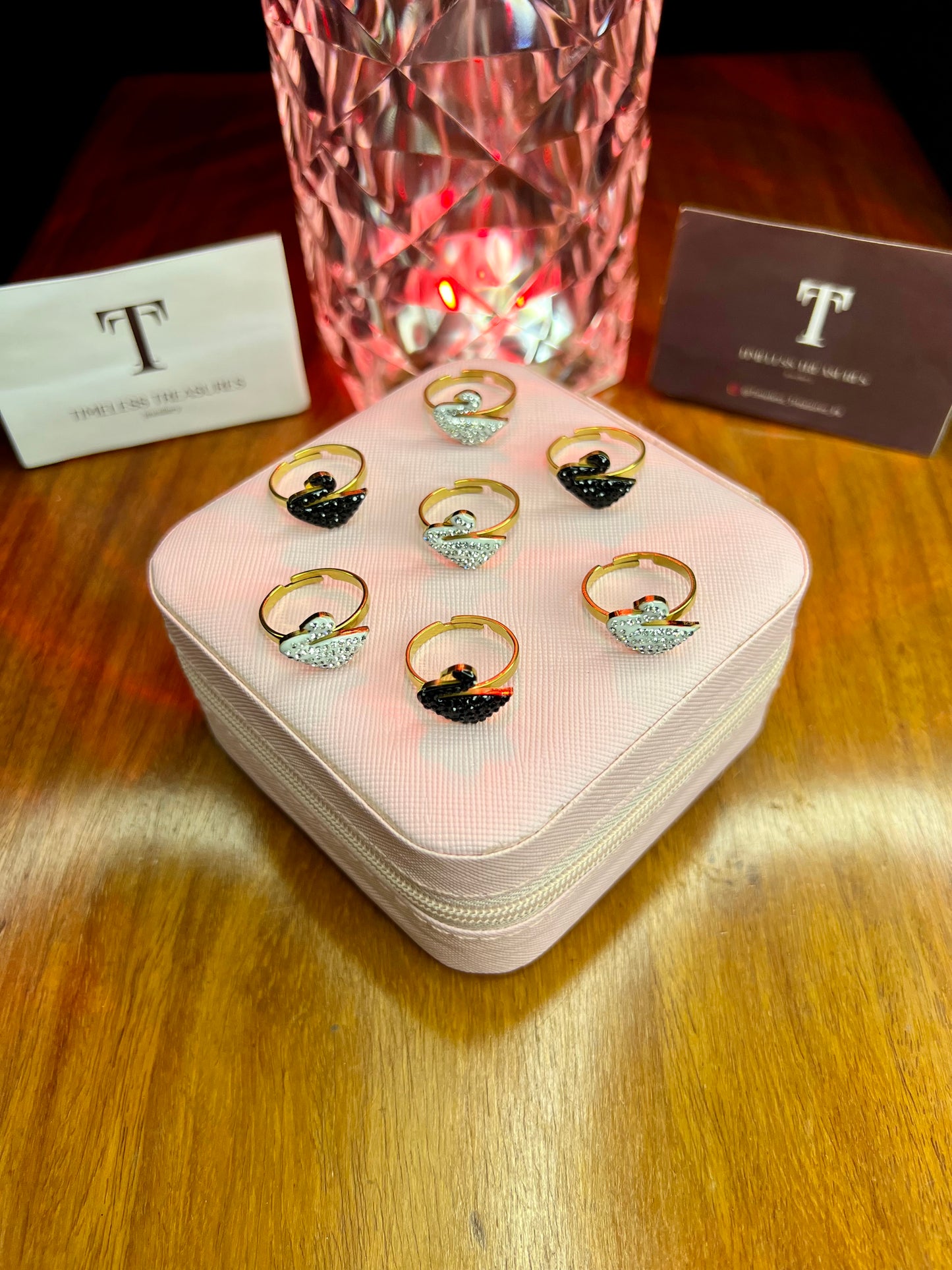 Premium Quality Stainless Steel 18k Swan Ring