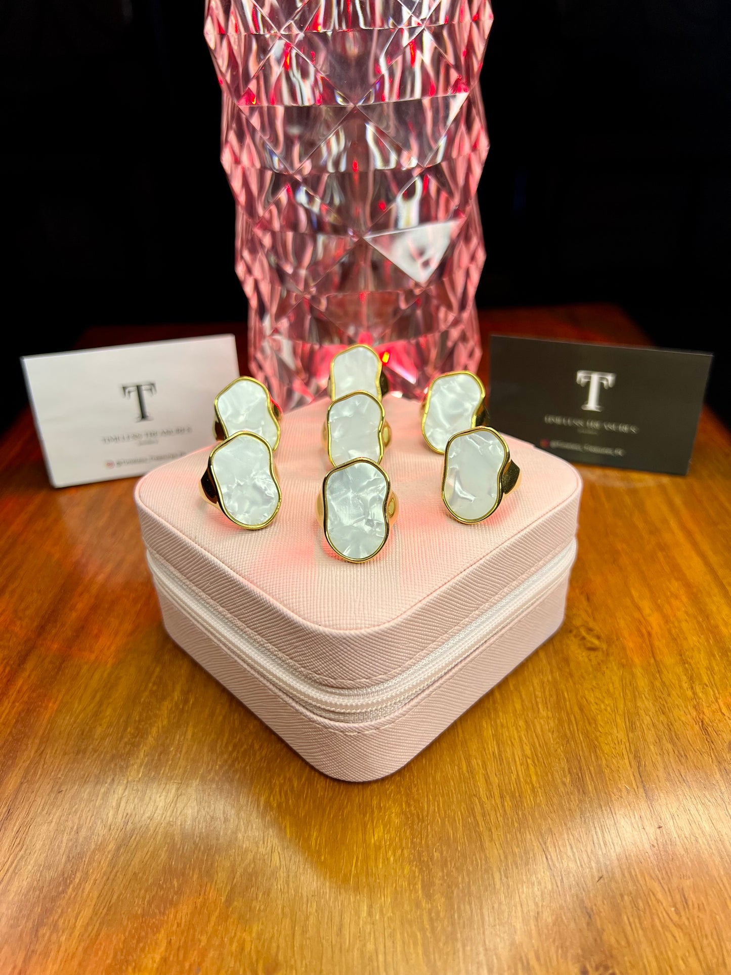 Premium Quality Stainless Steel 18k White Luxury Ring