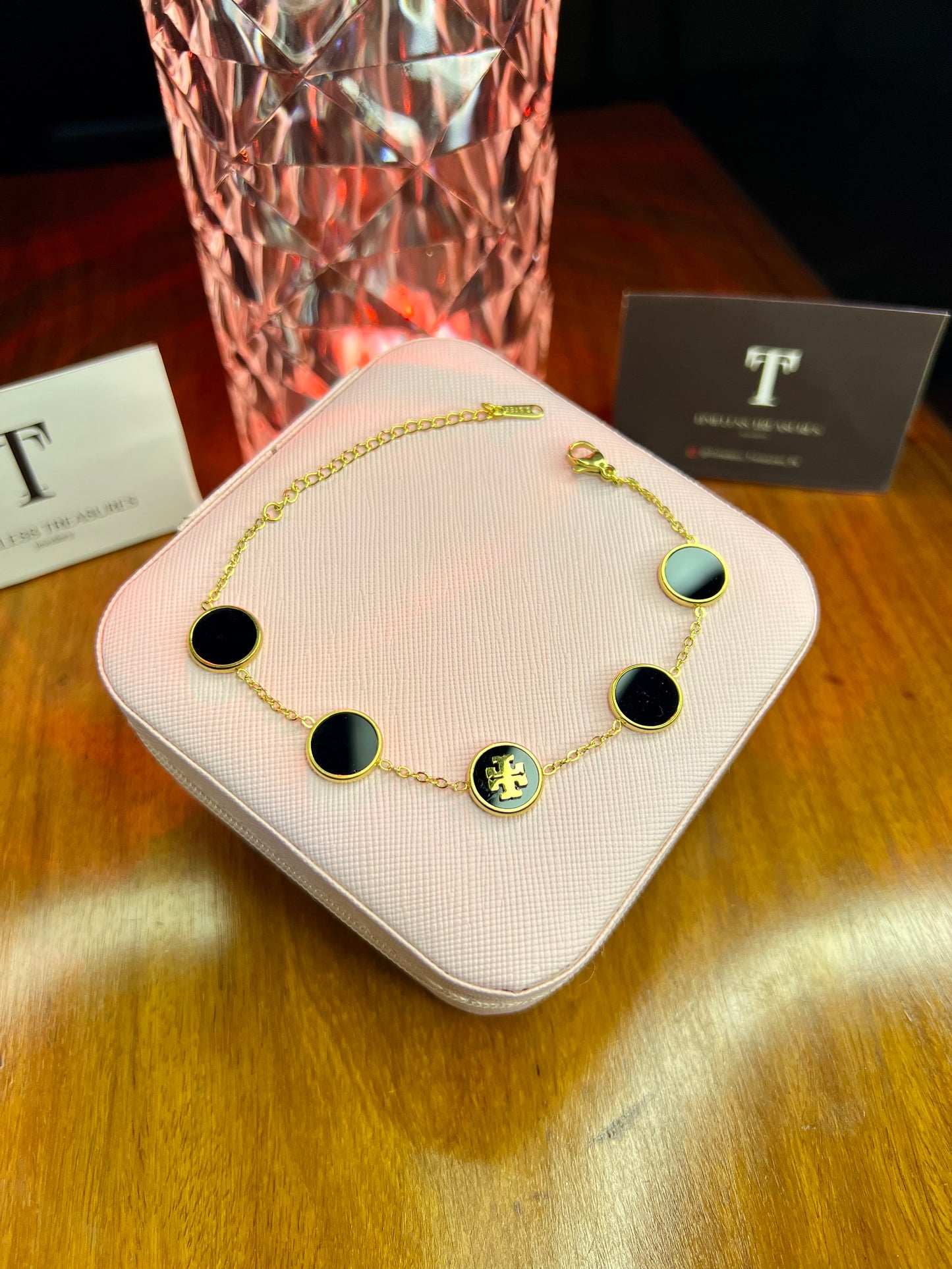 Premium Quality Stainless Steel 18k 5 Motifs Tory Burch Bracelet