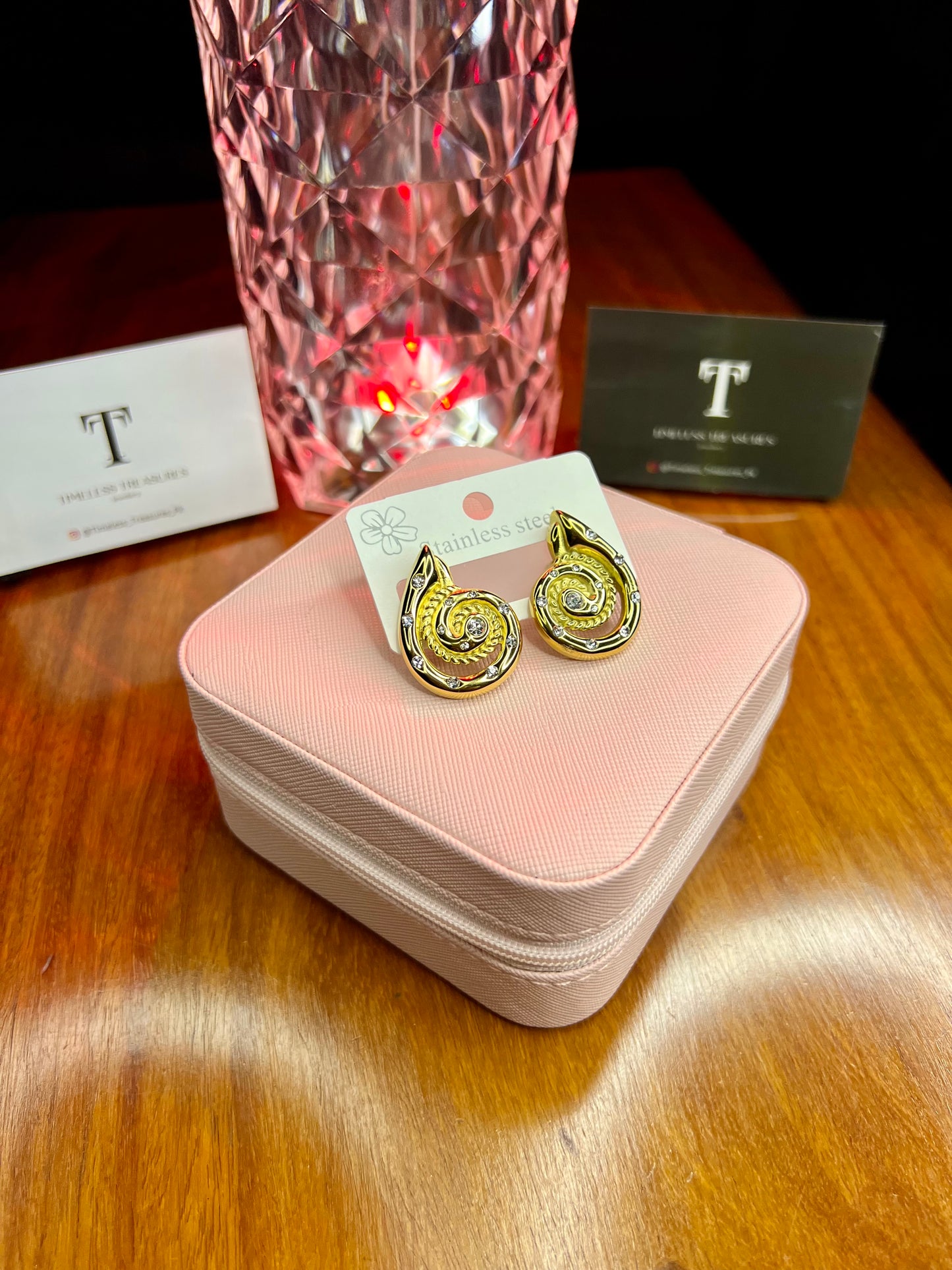 Premium Quality Stainless Steel 18k Shell Earrings