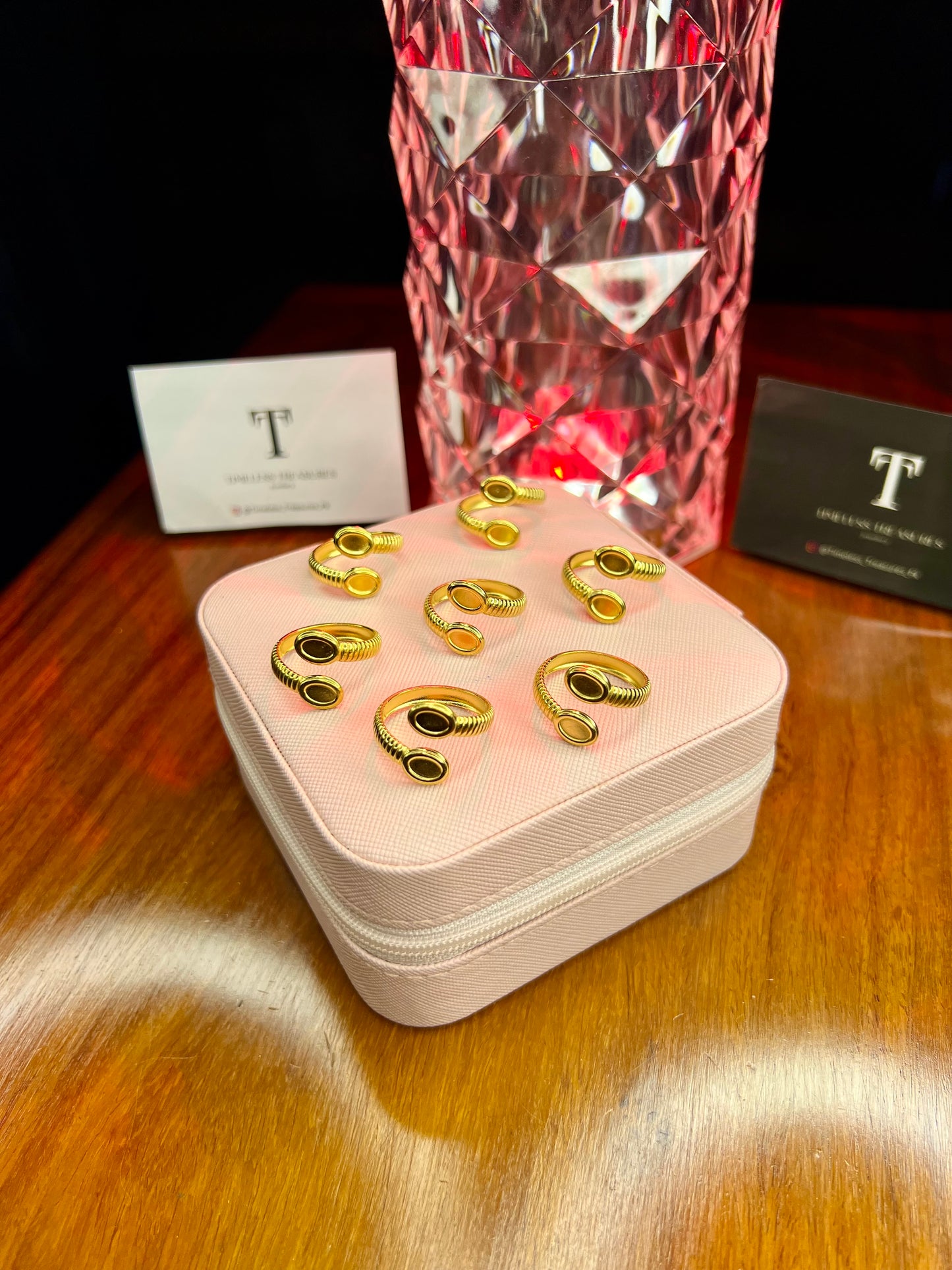 Premium Quality Stainless Steel 18k Luxe Spiral Ring