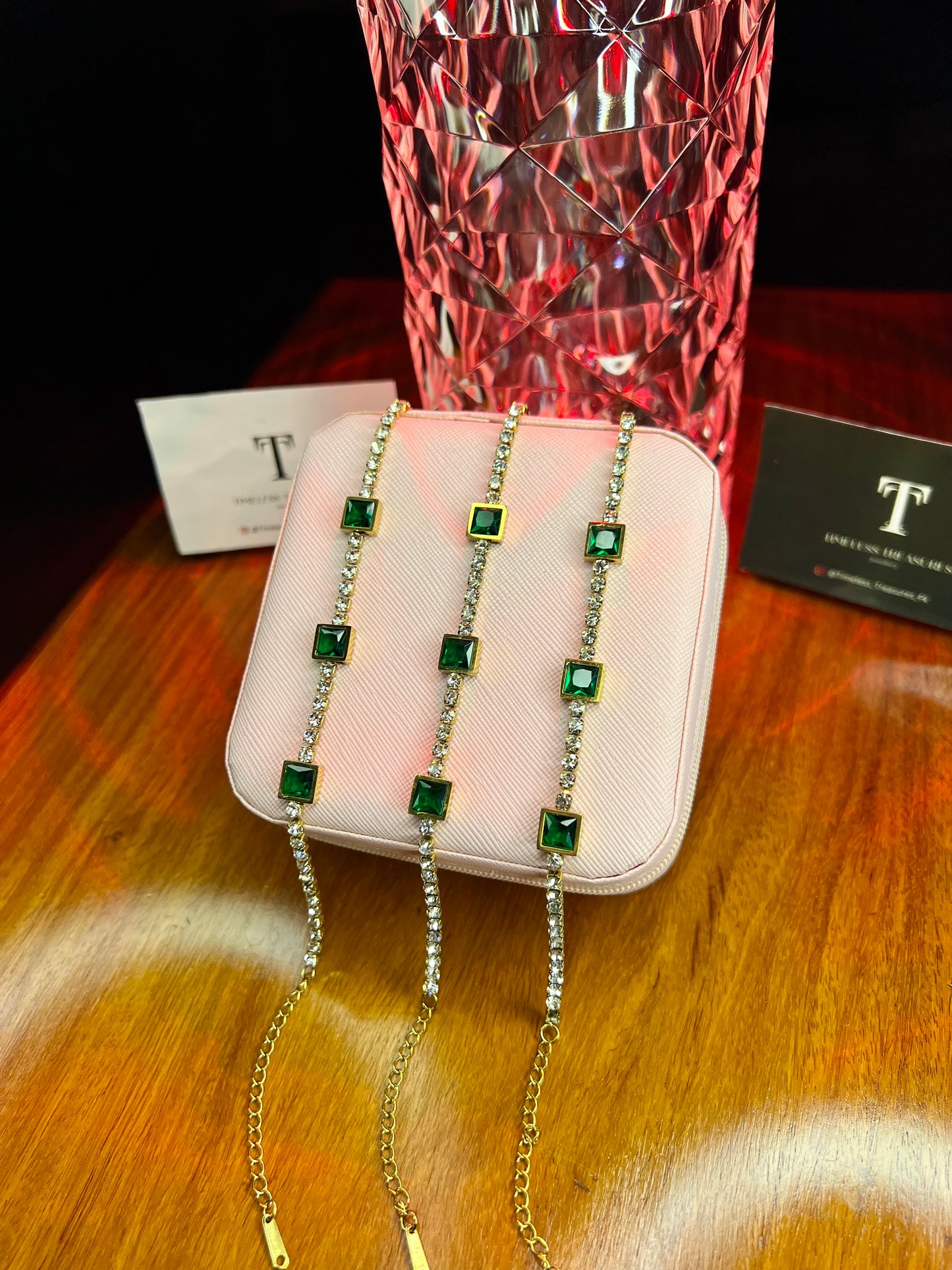 Premium Quality Stainless Steel 18k Emerald Grace Bracelet