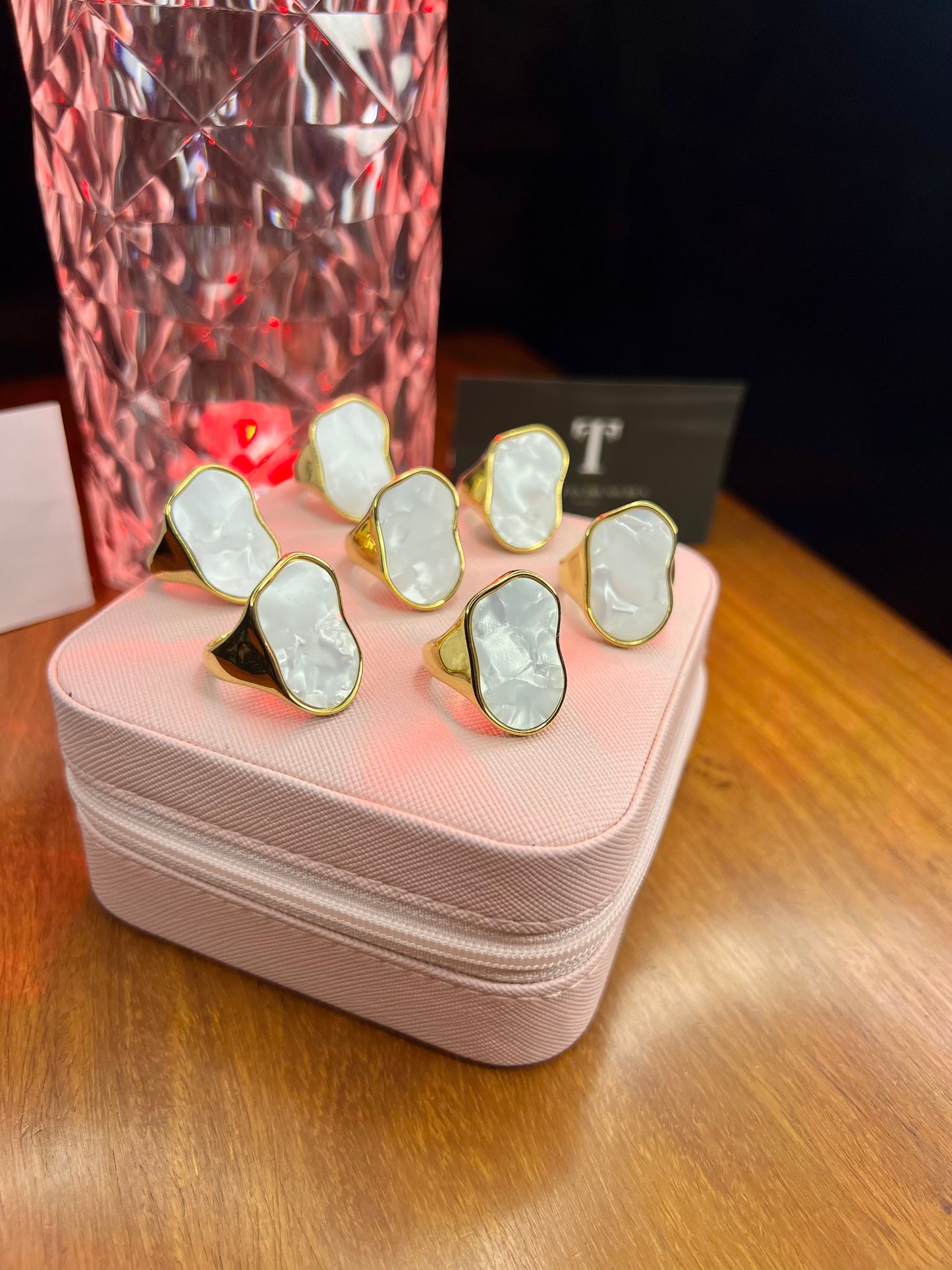 Premium Quality Stainless Steel 18k White Luxury Ring