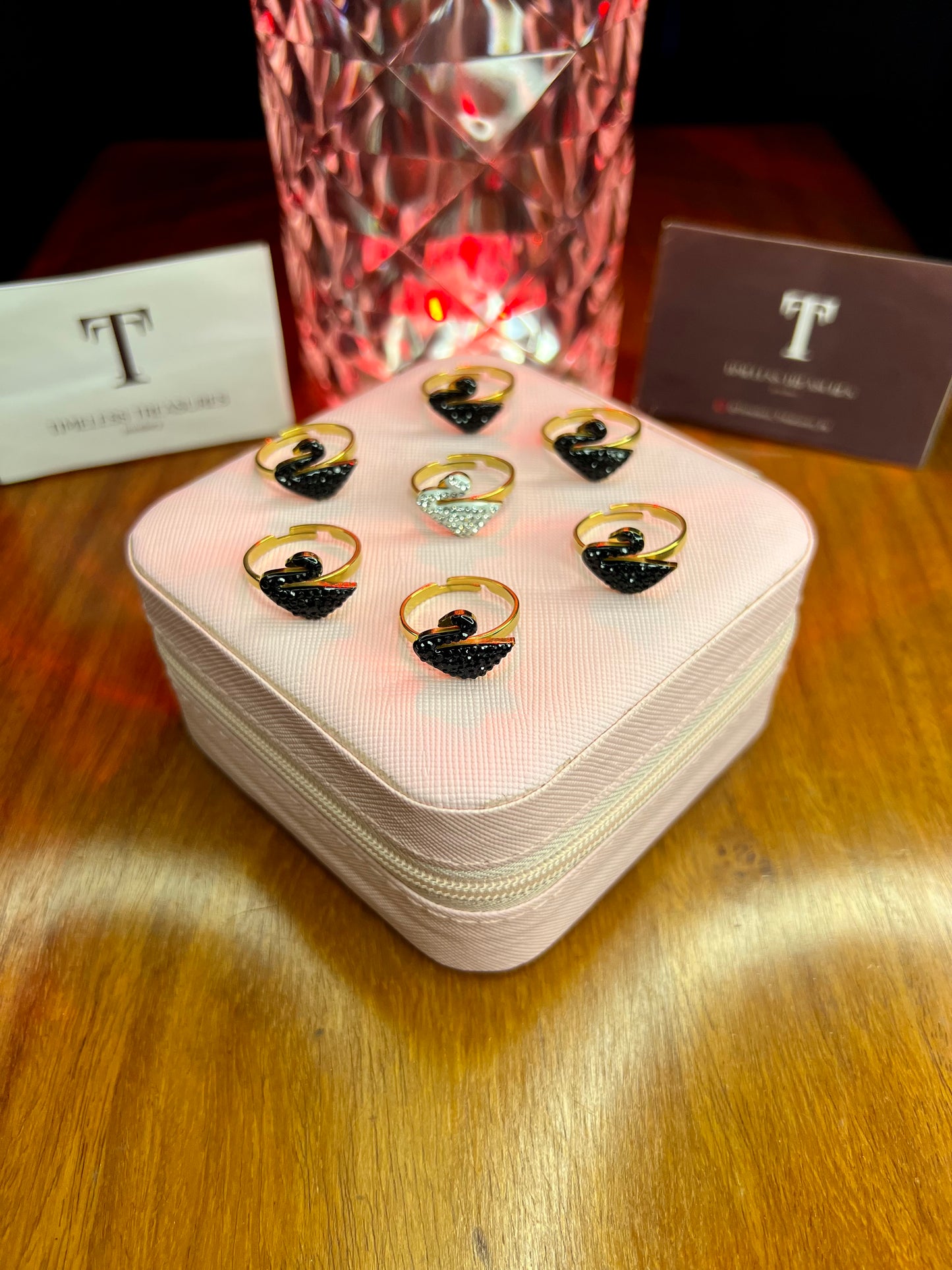 Premium Quality Stainless Steel 18k Swan Ring