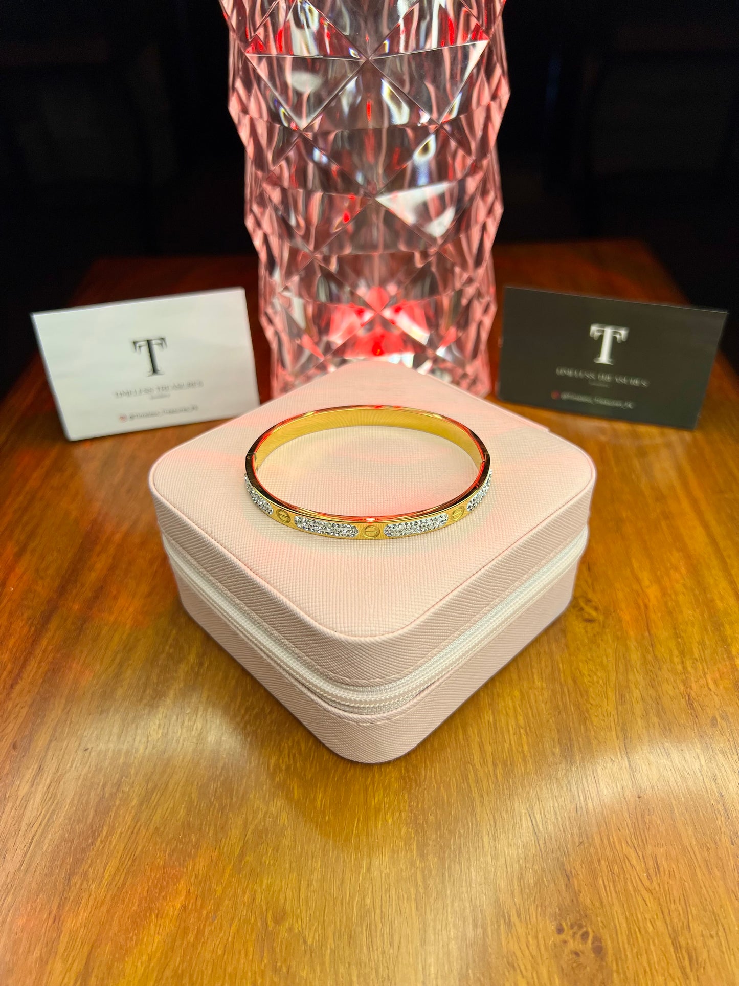 Premium Quality Stainless Steel 18k Cartier Luxury Zircon Handcuff