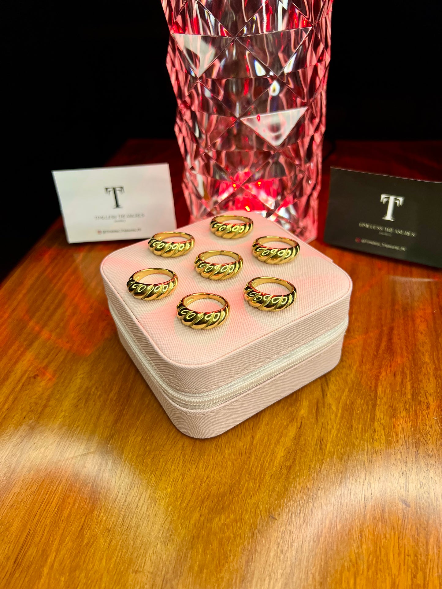 Premium Quality Stainless Steel 18k Croissant Ring