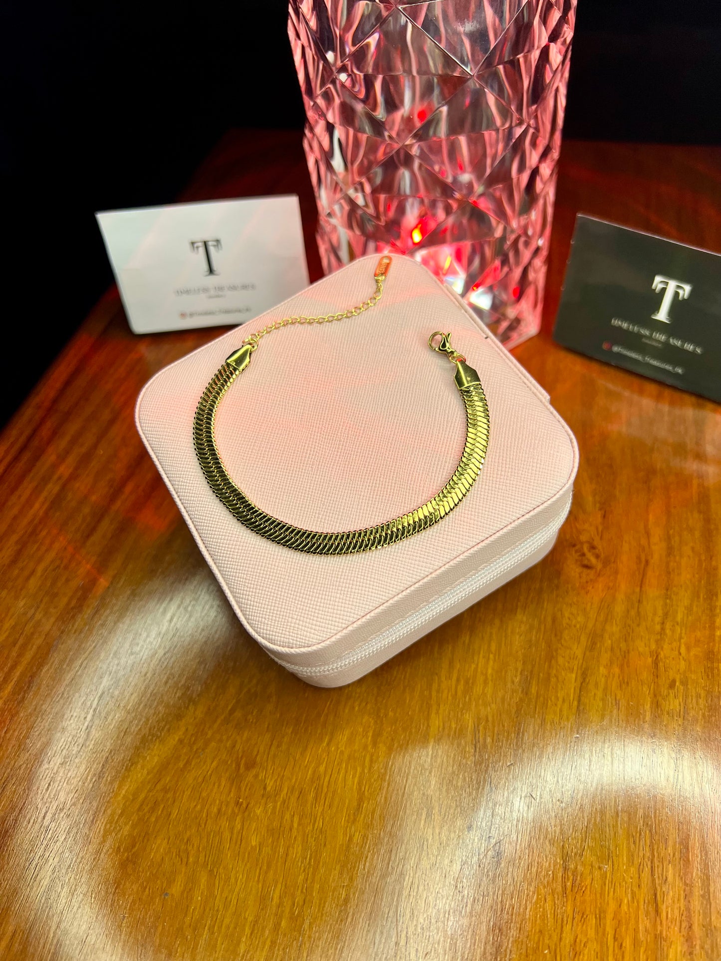 Premium Quality Stainless Steel 18k High Quality Snake Chain Bracelet