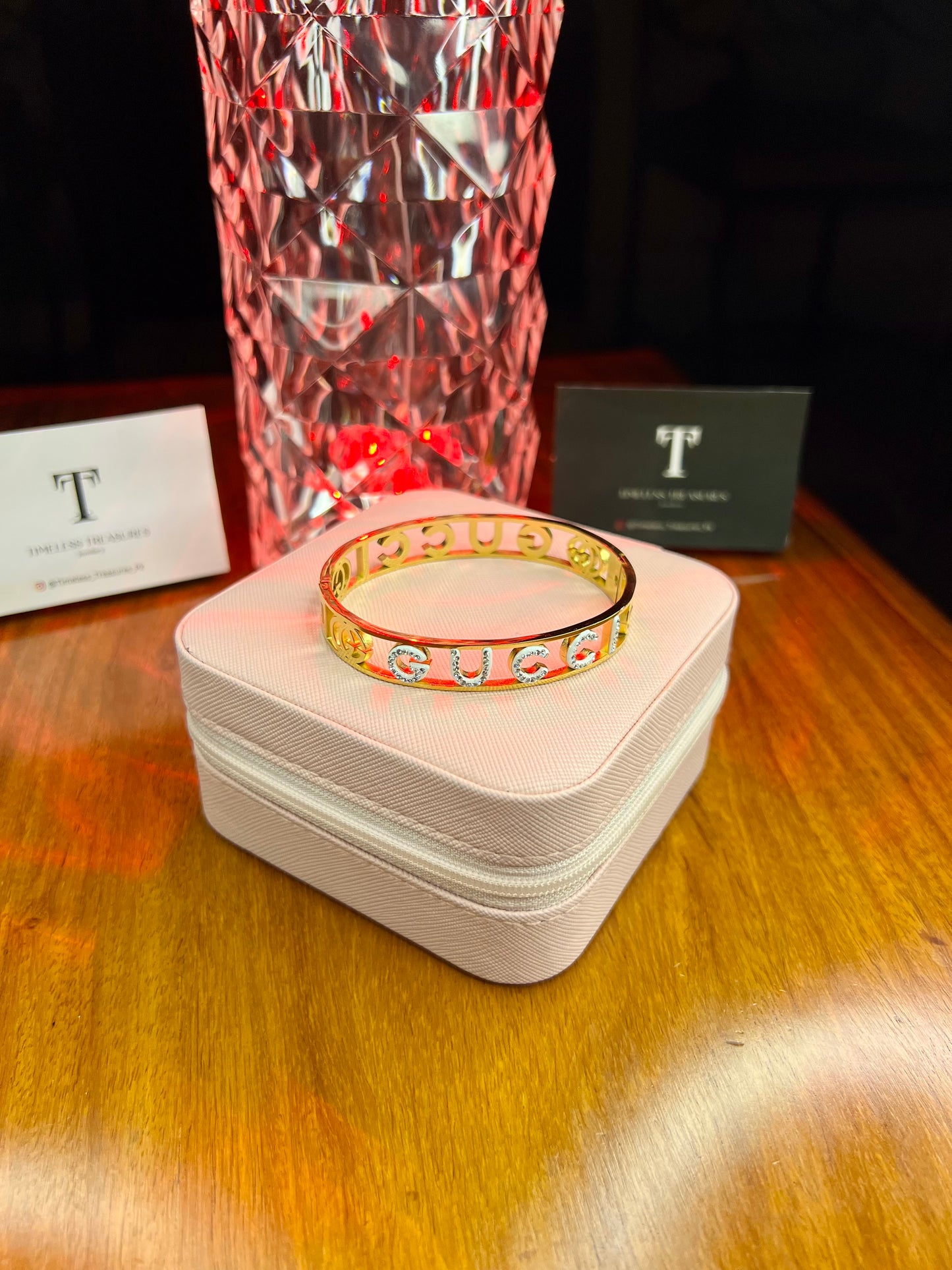 Premium Quality Stainless Steel 18k Gucci Branded Cuff