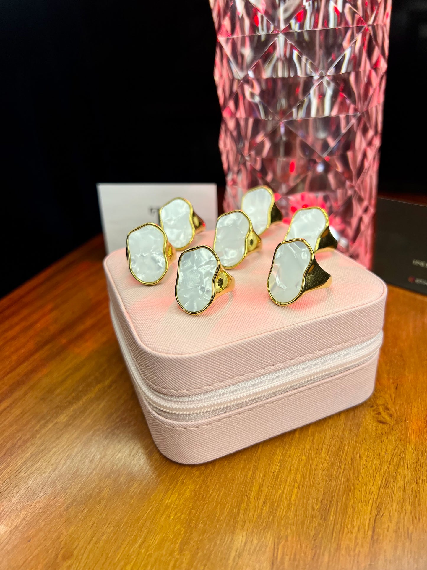 Premium Quality Stainless Steel 18k White Luxury Ring