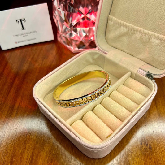 Premium Quality Stainless Steel 18k Royal Crest Gold Bangle