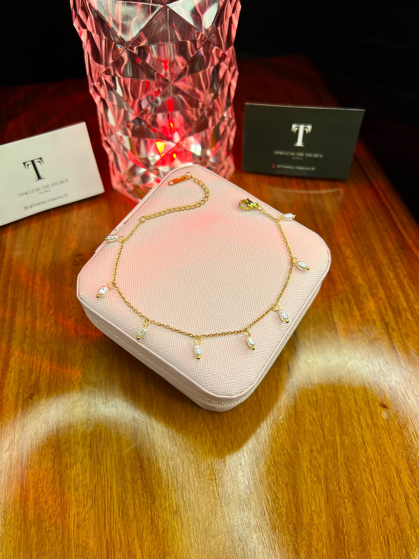 Premium Quality Stainless Steel 18k Dainty Glow Anklet