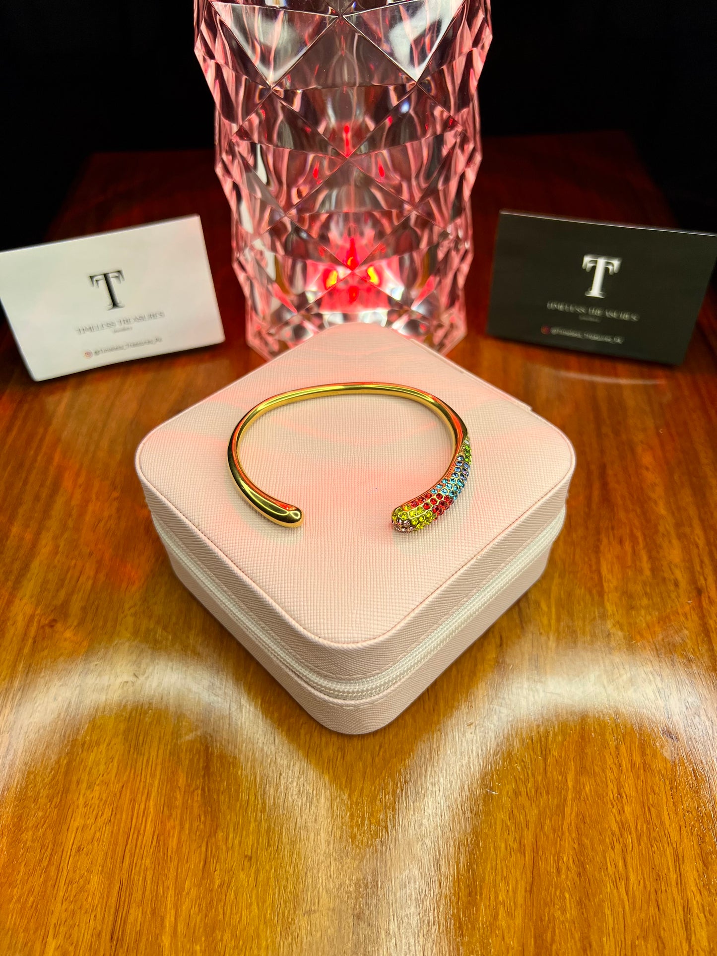 Premium Quality Stainless Steel 18k Rainbow Lux Handcuff