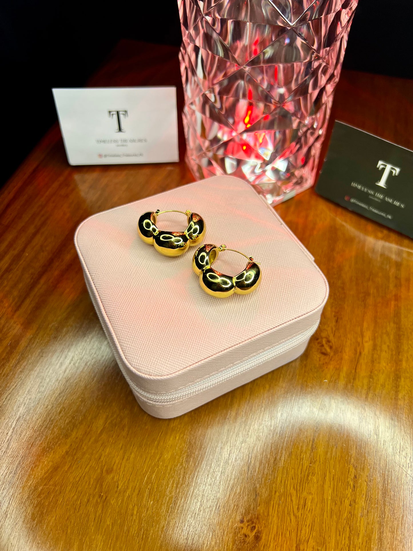 Premium Quality Stainless Steel 18k Hemis Earrings