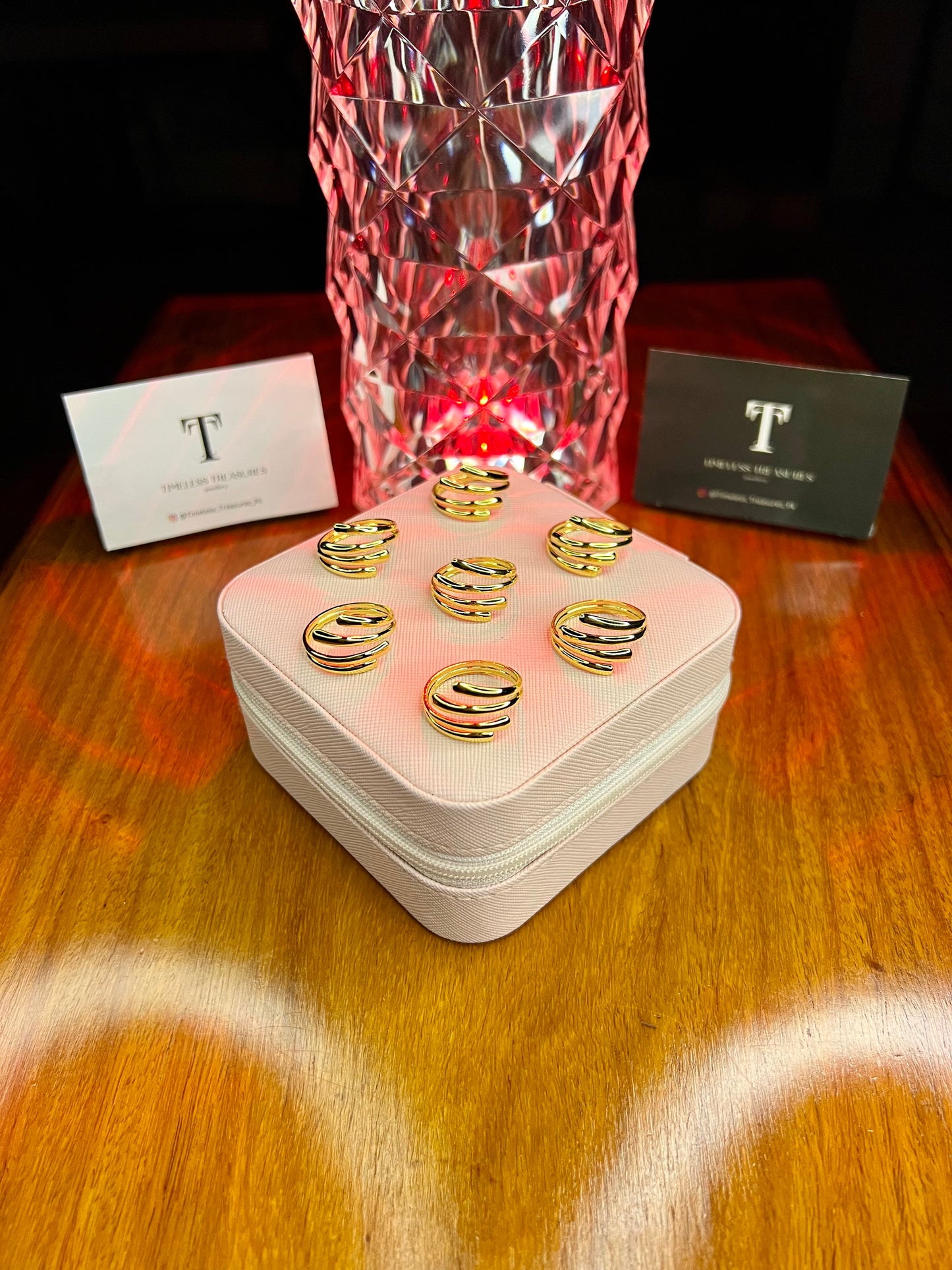 Premium Quality Stainless Steel 18k Aura Spiral Ring