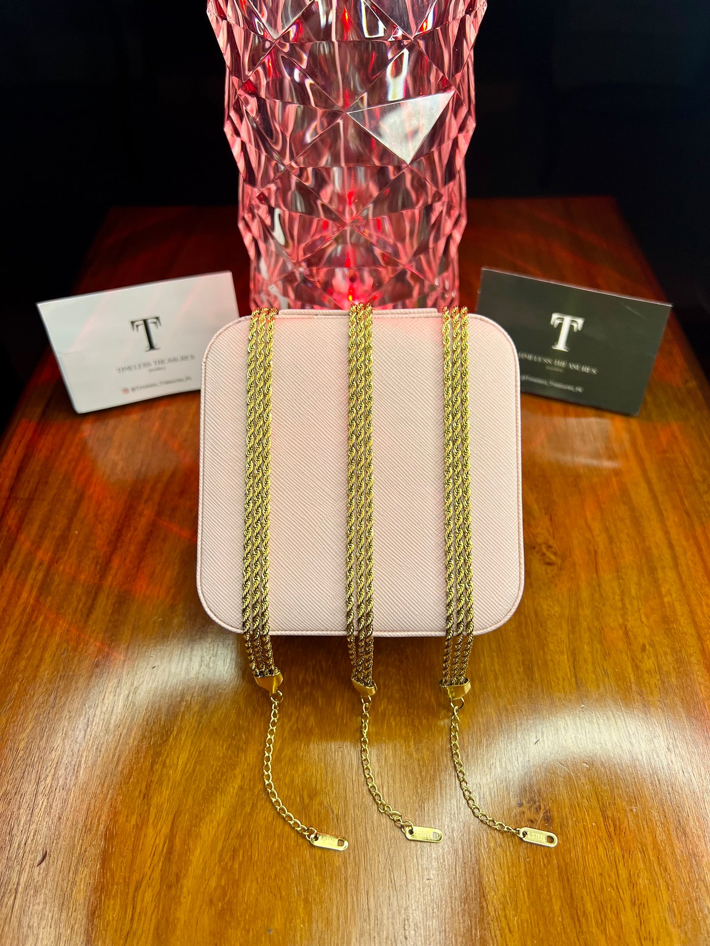 Premium Quality Stainless Steel 18k Triple Rope Chain Bracelet