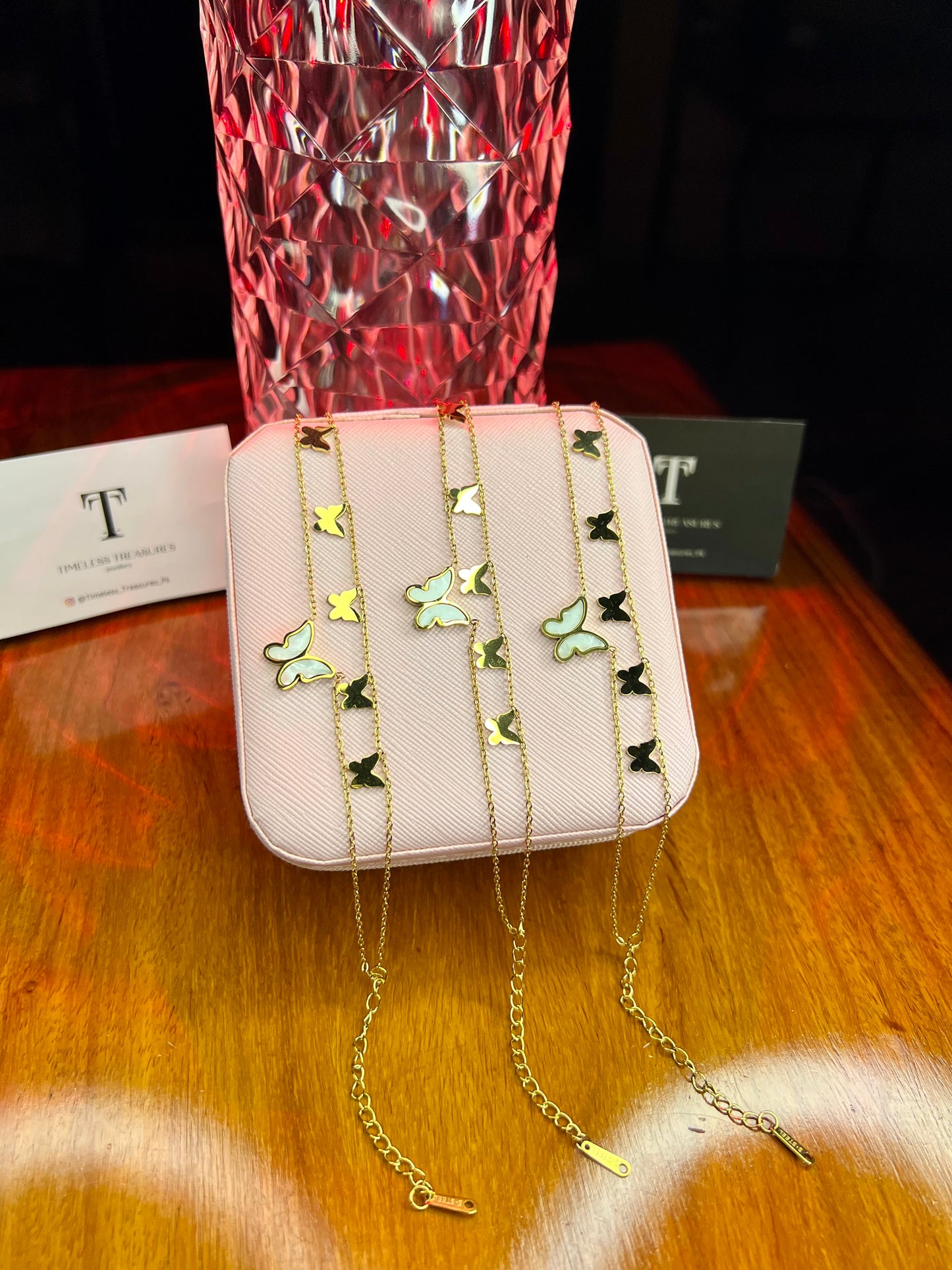 Premium Quality Stainless Steel 18k Butterfly Bloom Bracelet