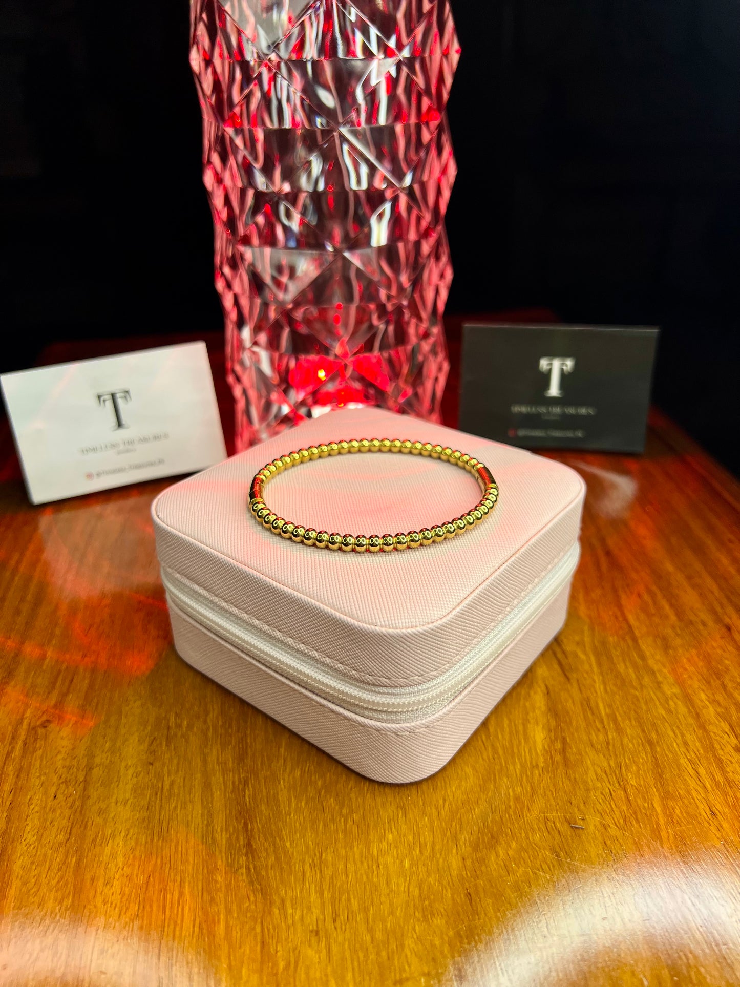 Premium Quality Stainless Steel 18k Aurelia Bead Bangle