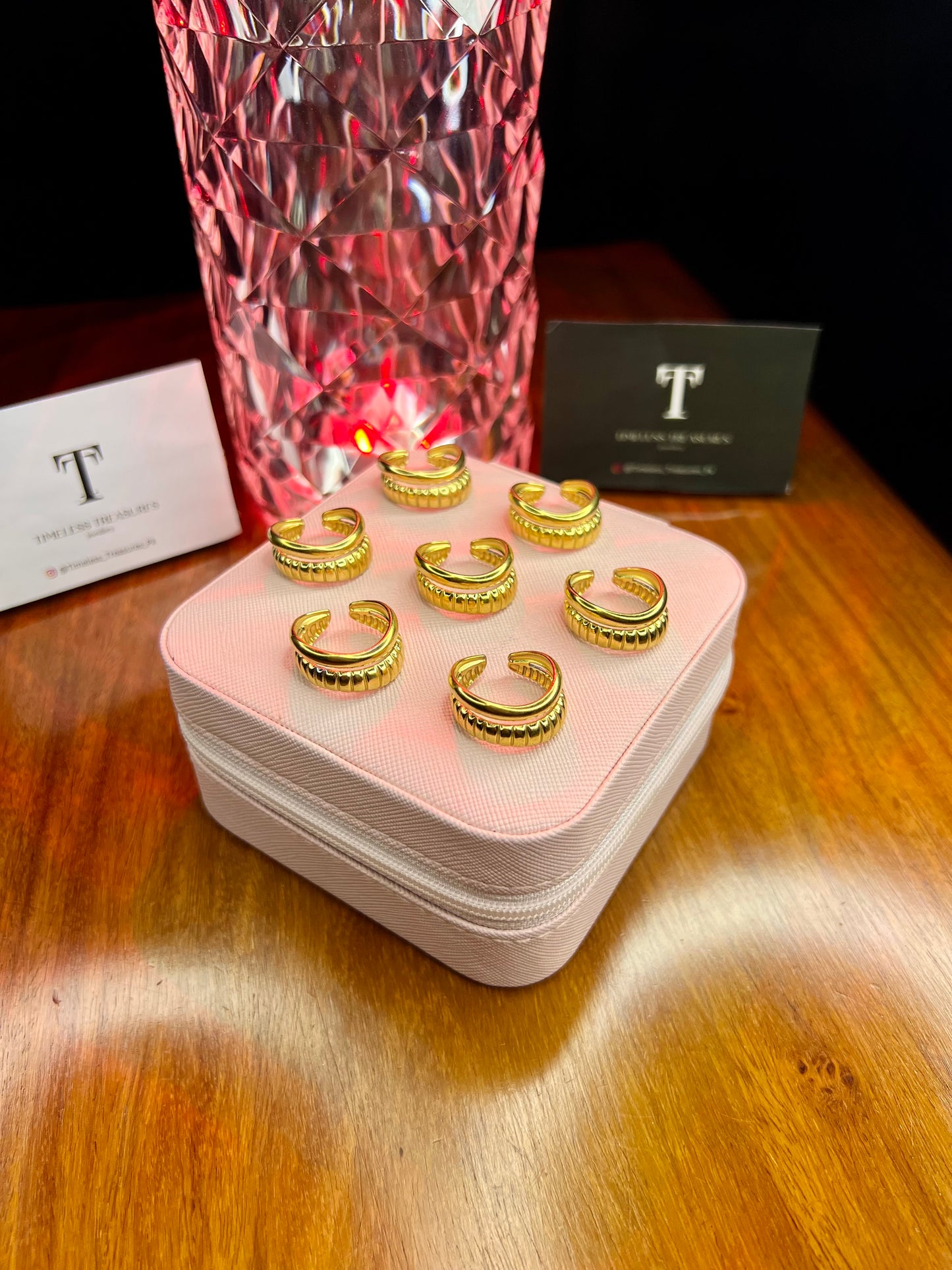 Premium Quality Stainless Steel 18k Luxury Adjustable Ring