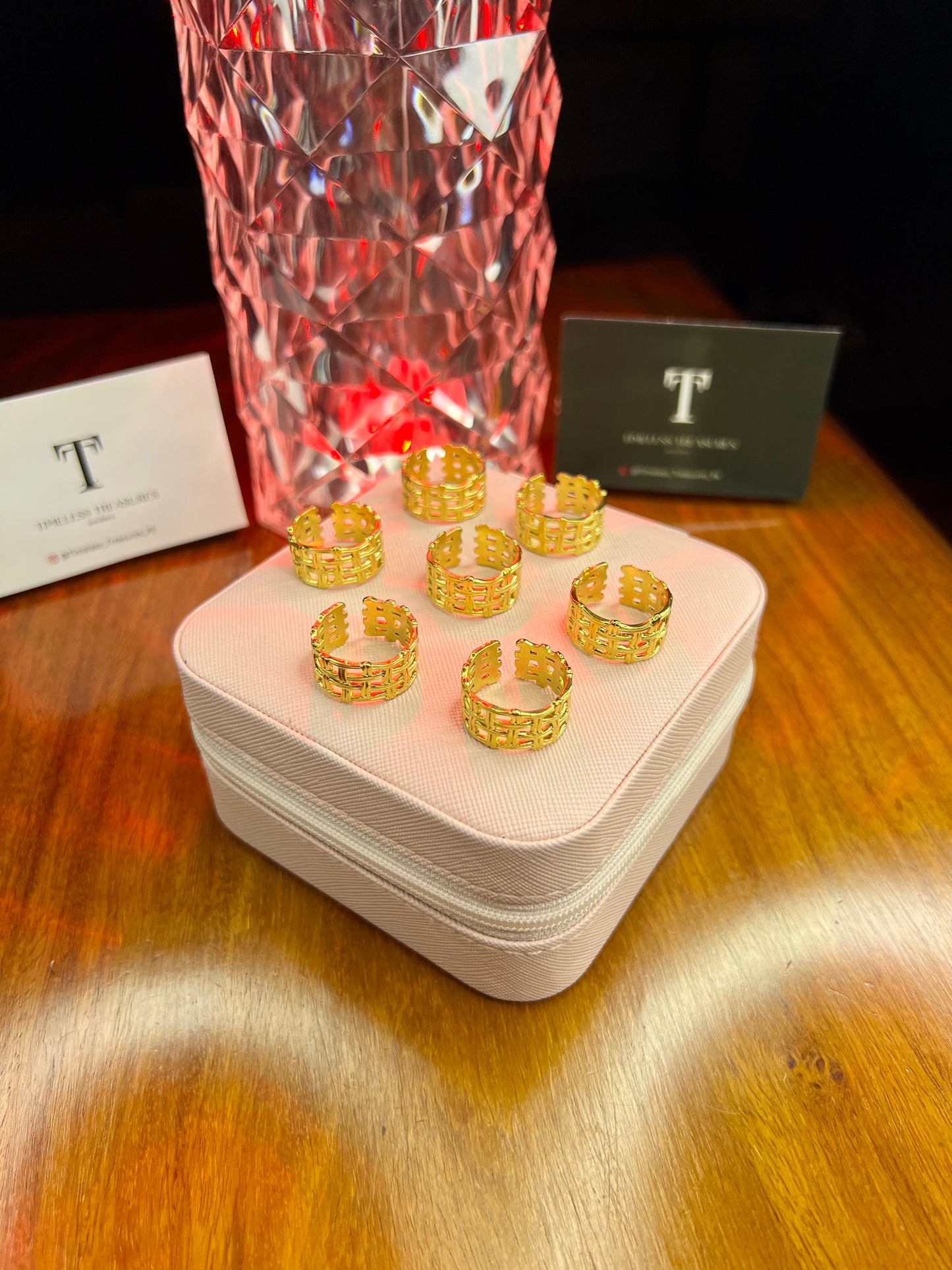 Premium Quality Stainless Steel 18k Webster Geometric Ring